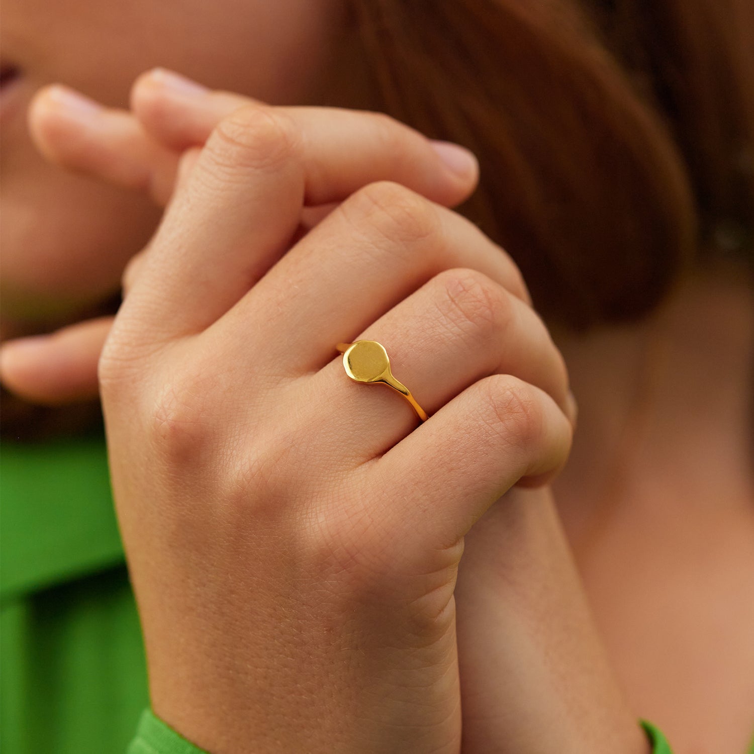 Engravable Fluid Siegelring | 585 Gold - Hochglanz