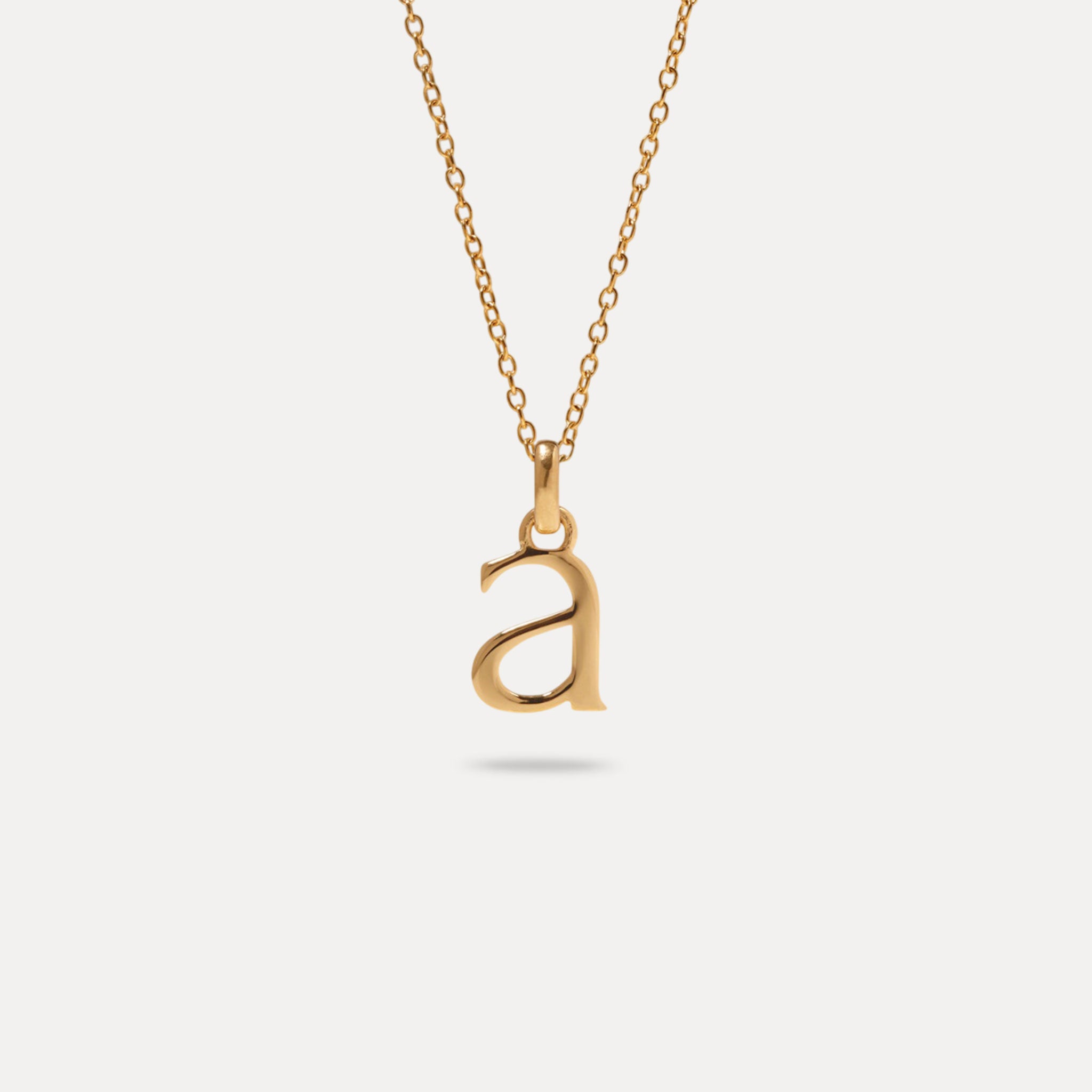 Initial mit Ankerkette 24k Gold Vermeil