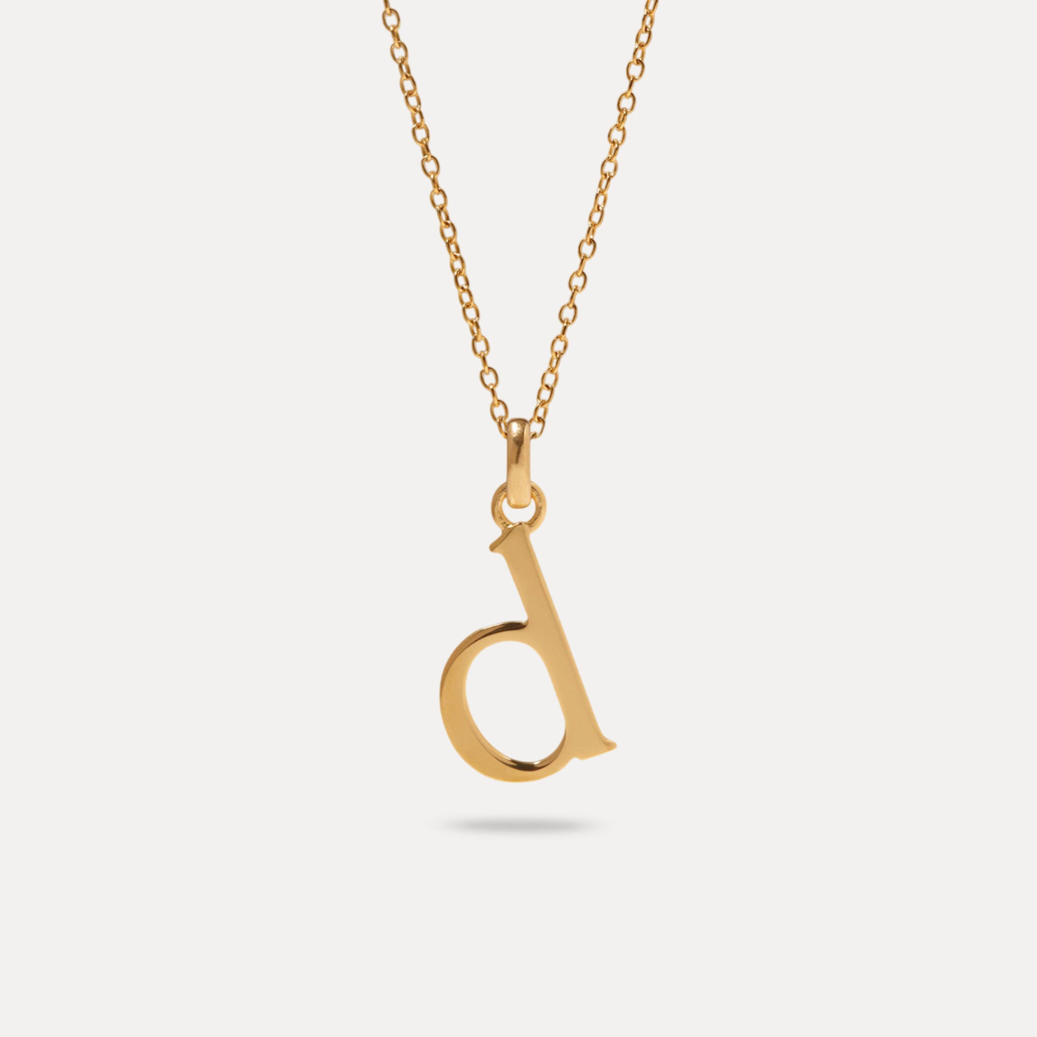 Initial mit Ankerkette 24k Gold Vermeil