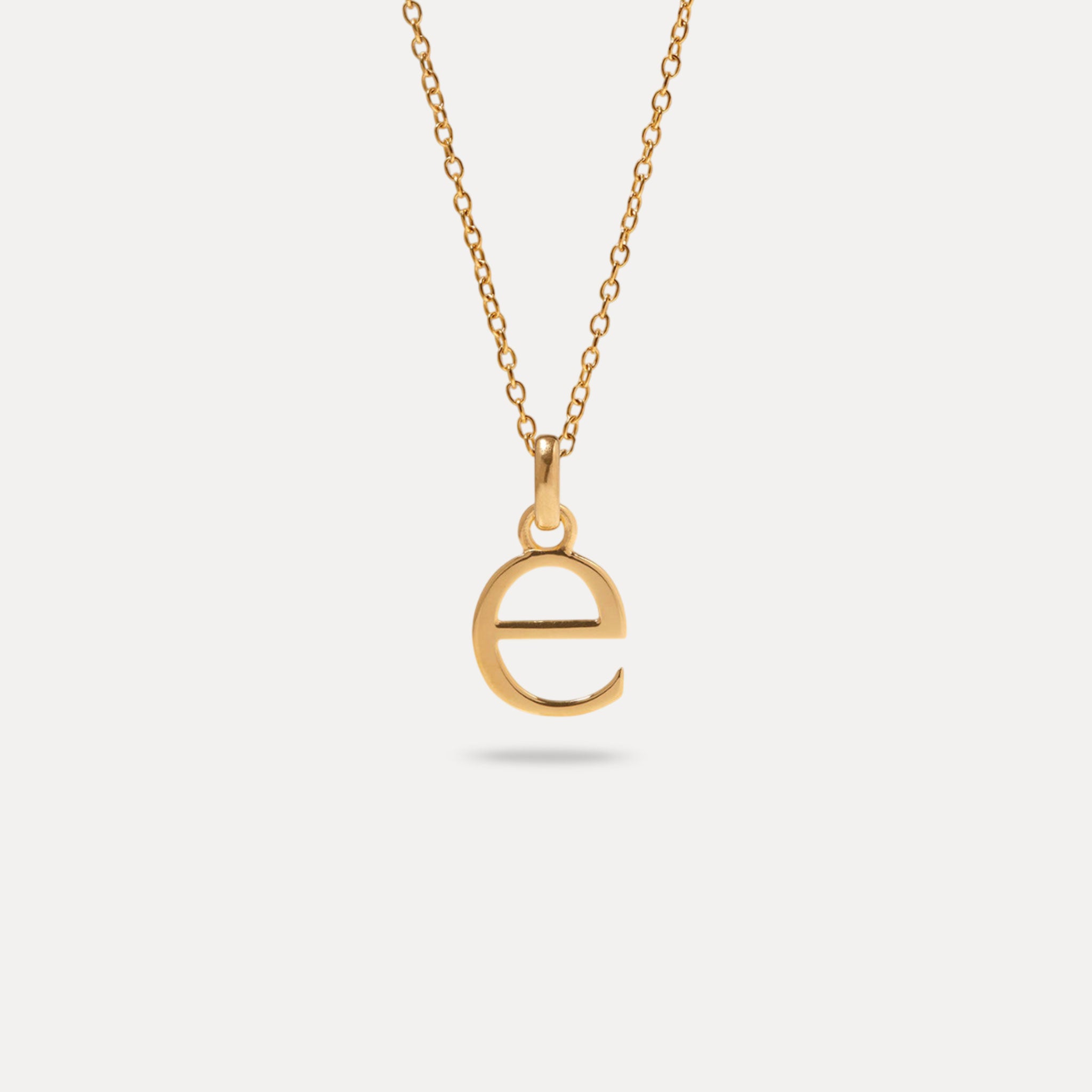 Initial mit Ankerkette 24k Gold Vermeil