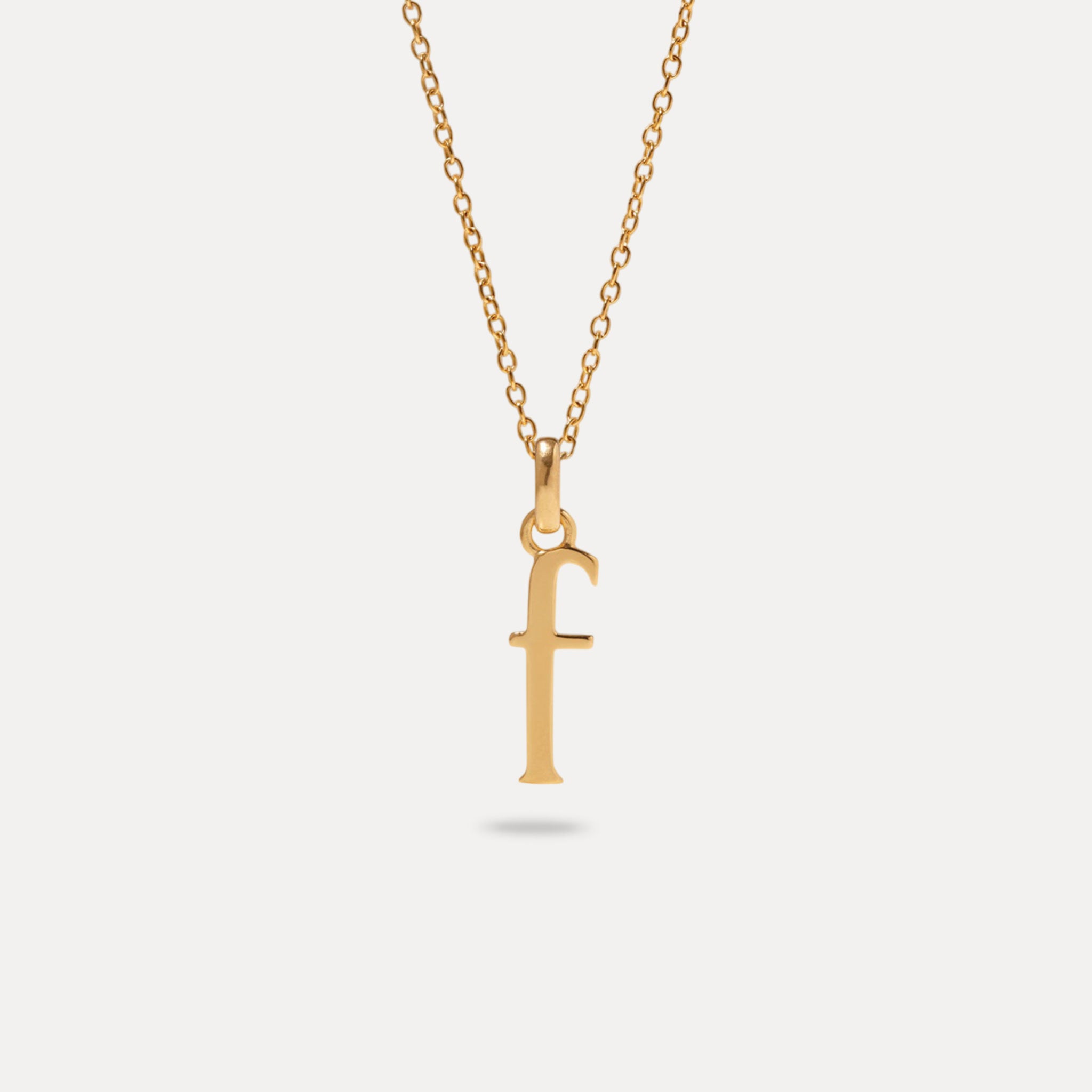 Initial mit Ankerkette 24k Gold Vermeil