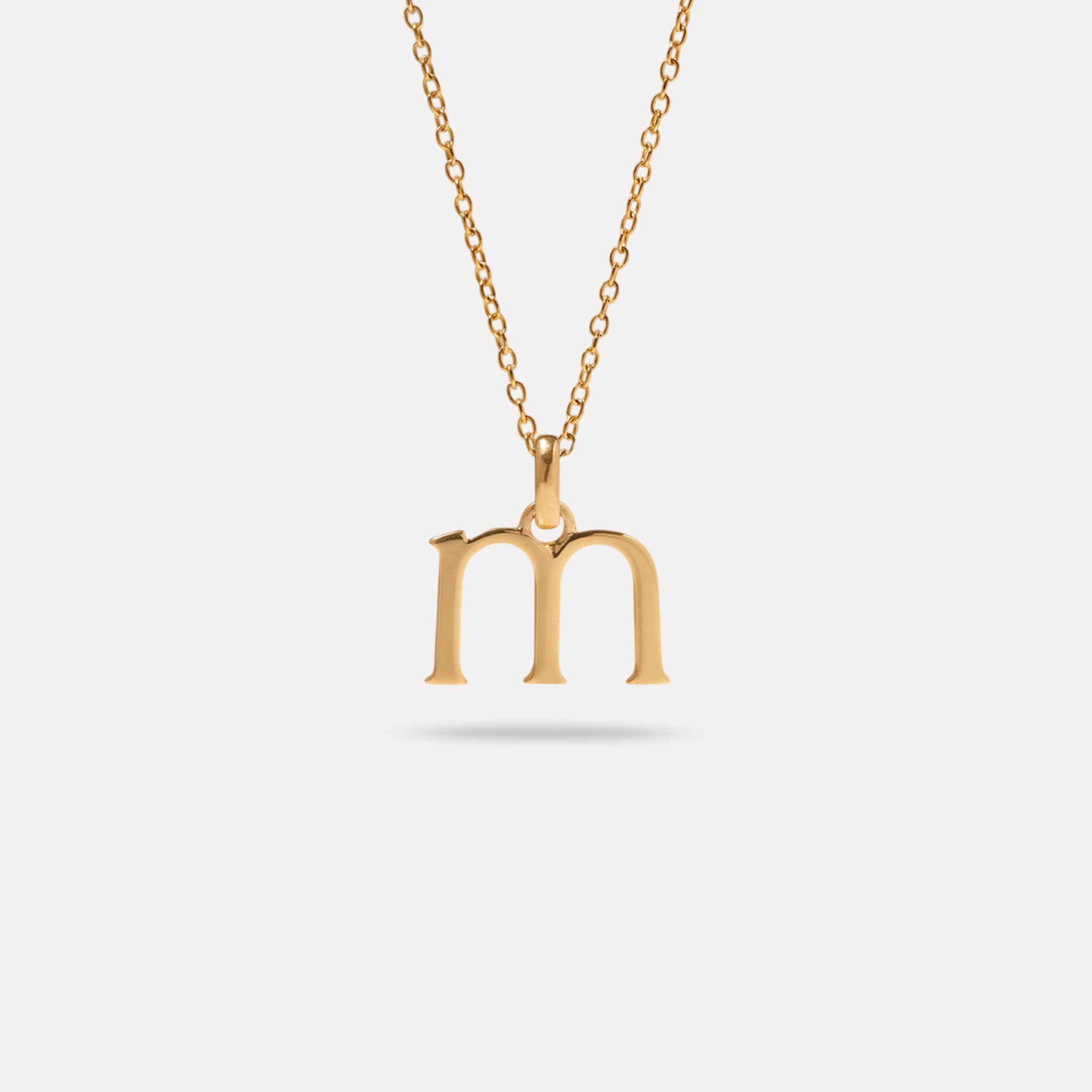 Initial mit Ankerkette 24k Gold Vermeil