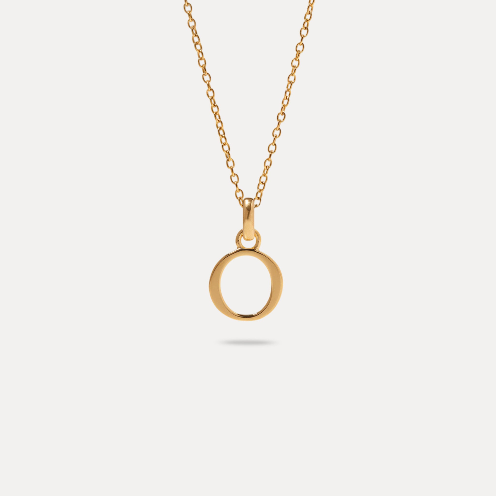 Initial mit Ankerkette 24k Gold Vermeil