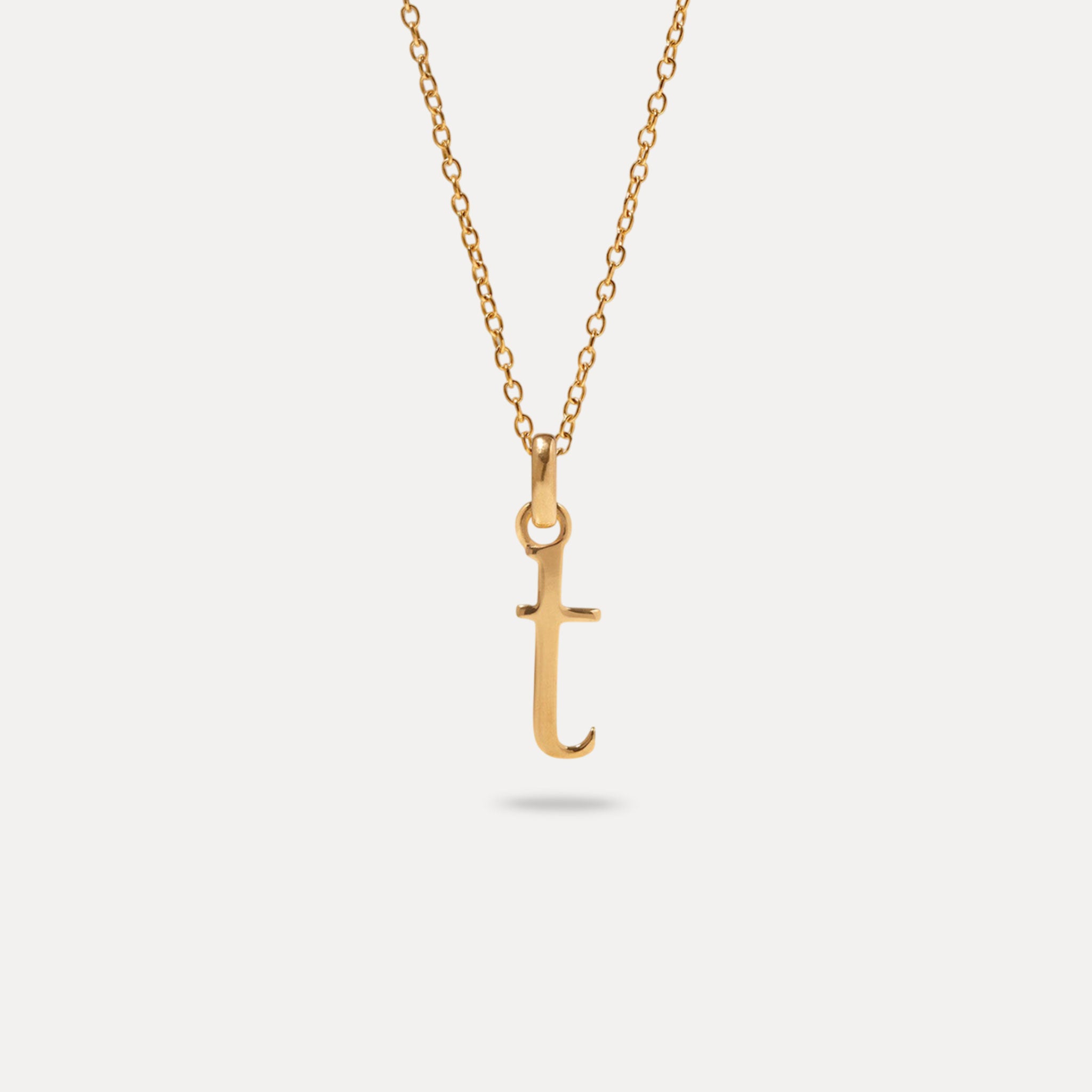 Initial mit Ankerkette 24k Gold Vermeil