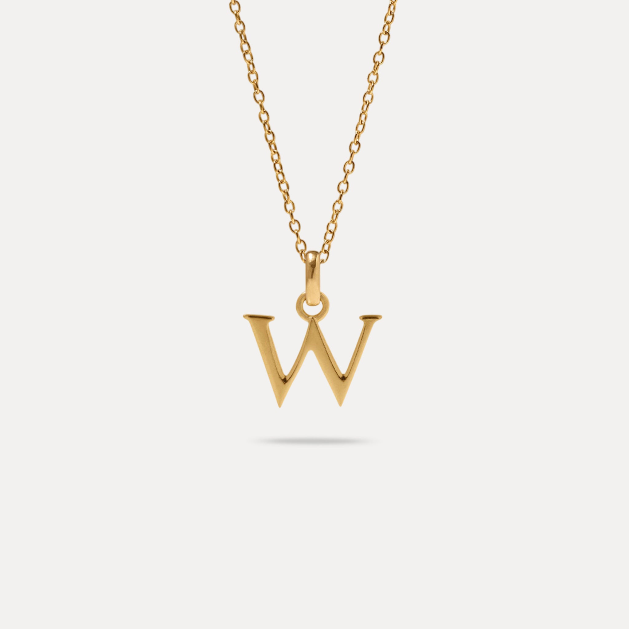 Initial mit Ankerkette 24k Gold Vermeil