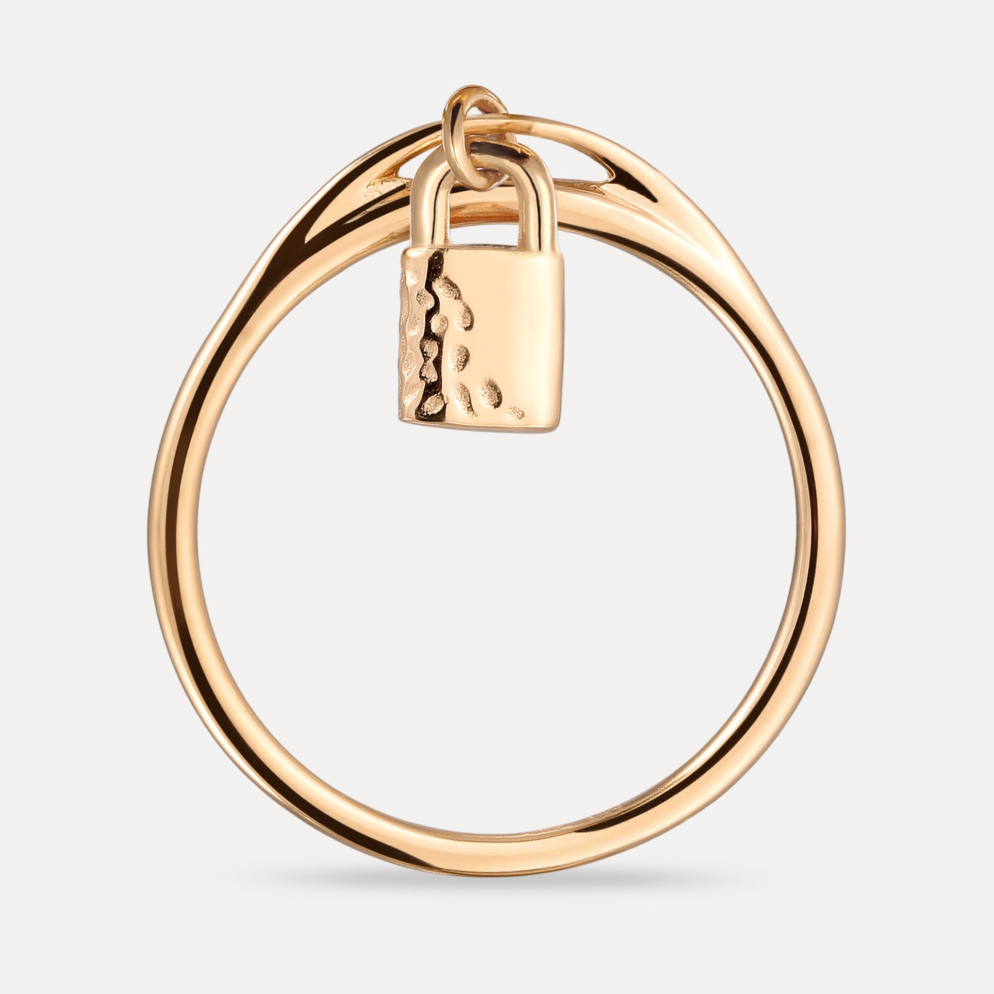 Tiny Padlock Ring | 585 Gold