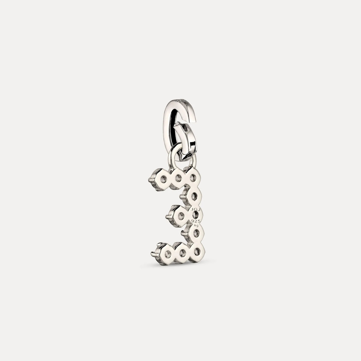 Zirconia Letter Pendant - E in 925 Silber