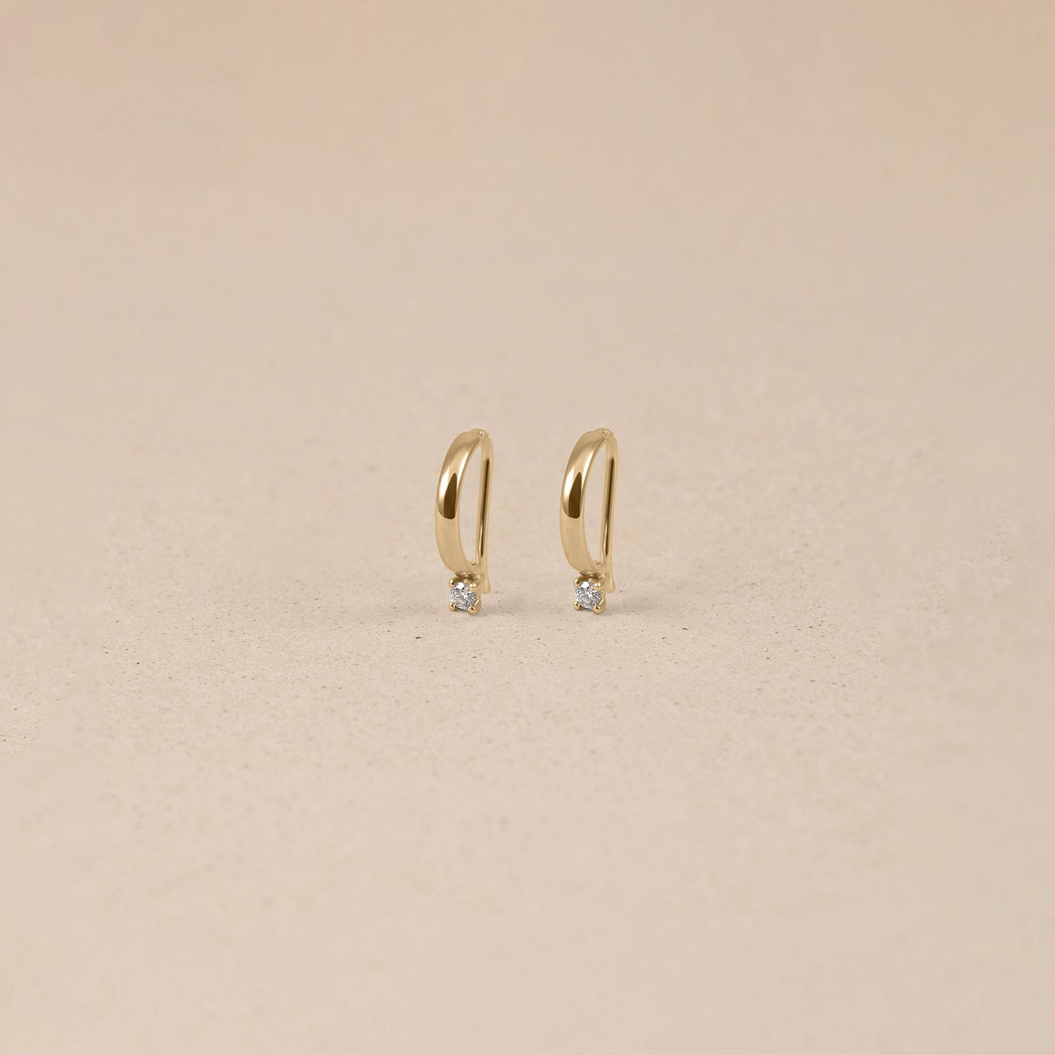 Diamant Arch Dangle Ohrringe | 585 Gold