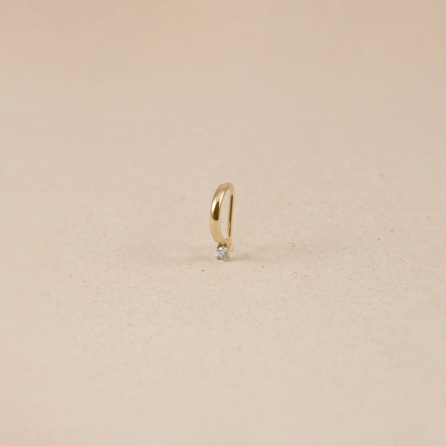Diamant Arch Dangle Ohrringe - Single | 585 Gold