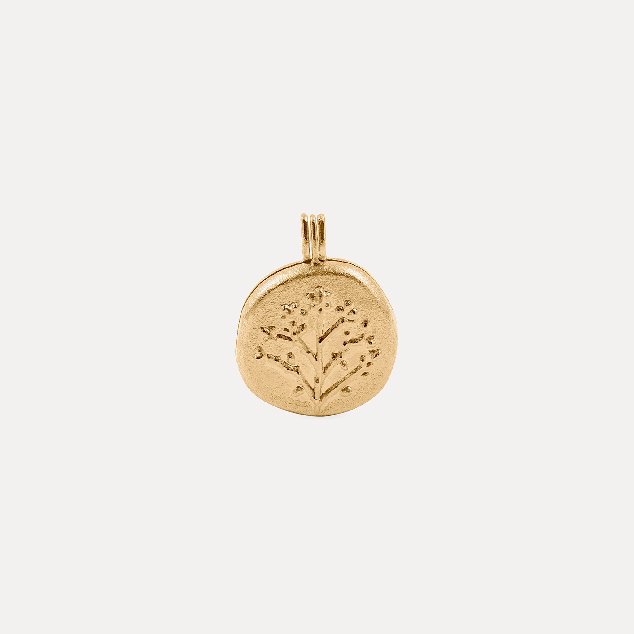 Floral Medaillon Kette | 585 Gold