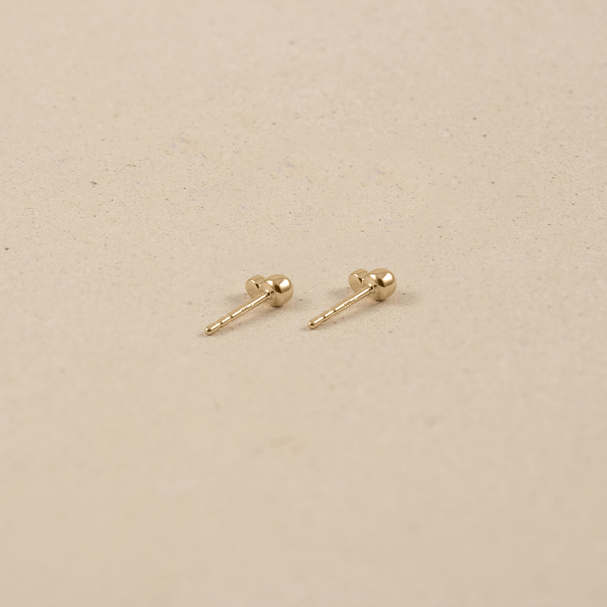 Weißer Saphir Two Dots Ohrstecker Ohrringe | 585 Gold