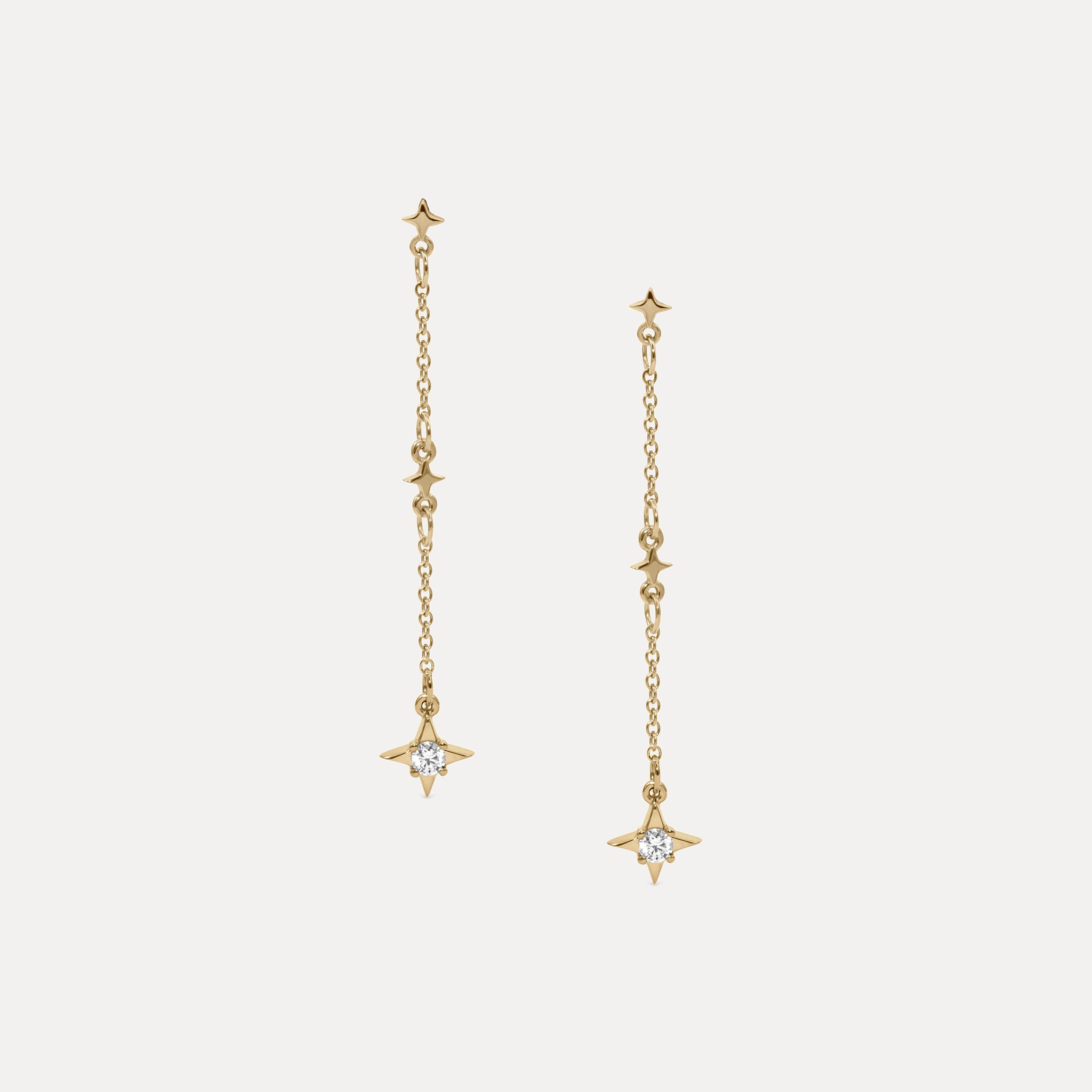 Diamant Stella Star Ohrhänger | 585 Gold