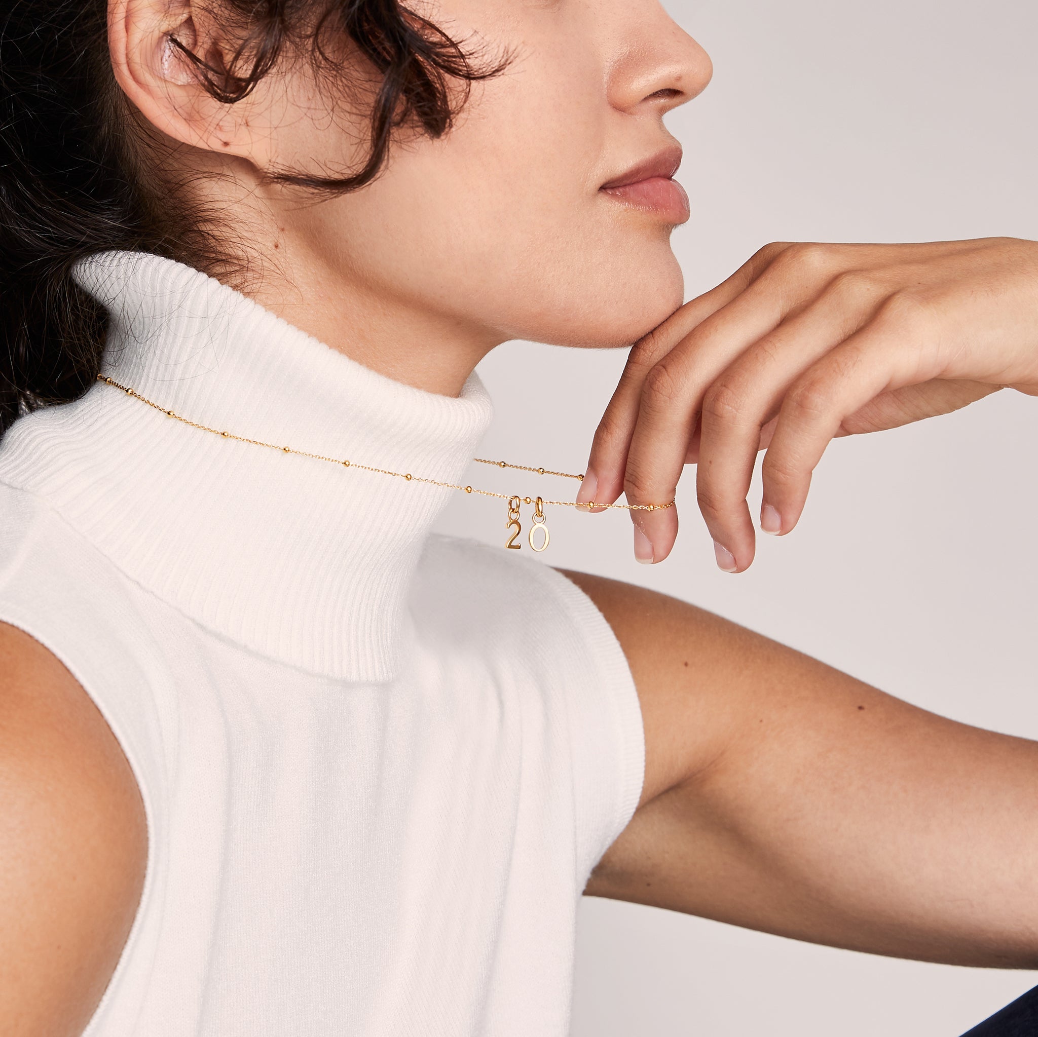 Mini Number Anhänger | 585 Gold