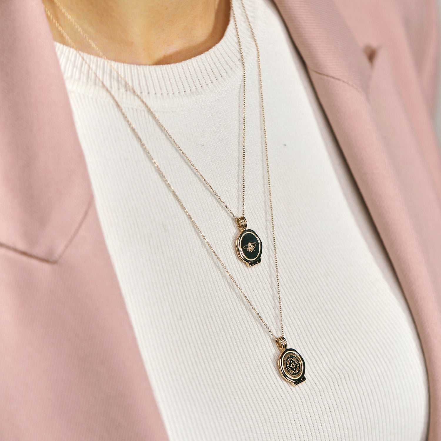 Ad Astra Seal Medaillon Kette | 585 Gold