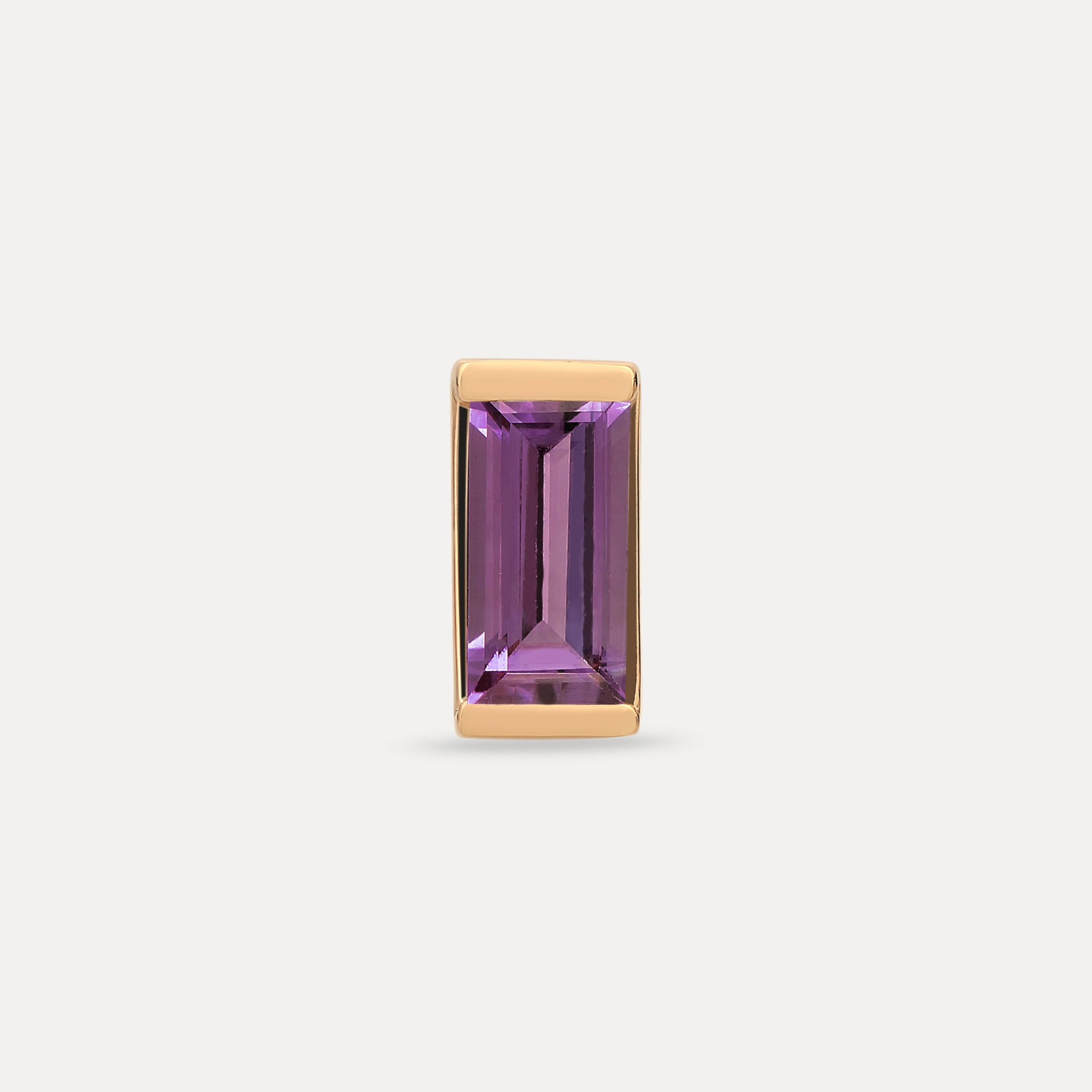 Amethyst Balance Baguette Ohrstecker Ohrringe - Single | 585 Gold