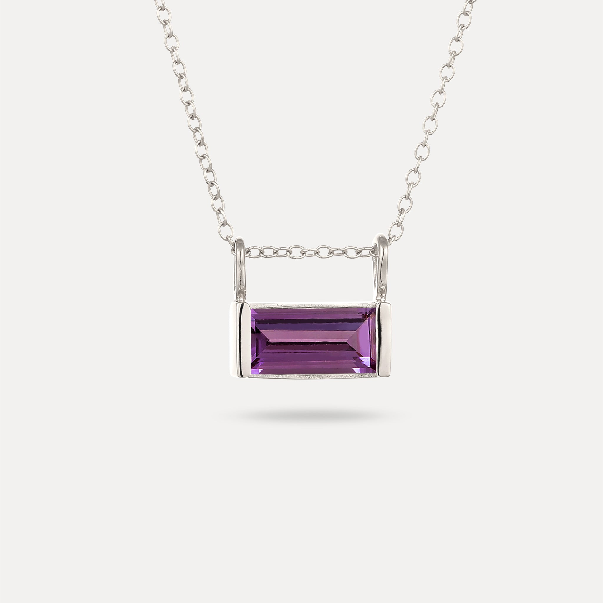 Amethyst Balance Baguette Anhänger