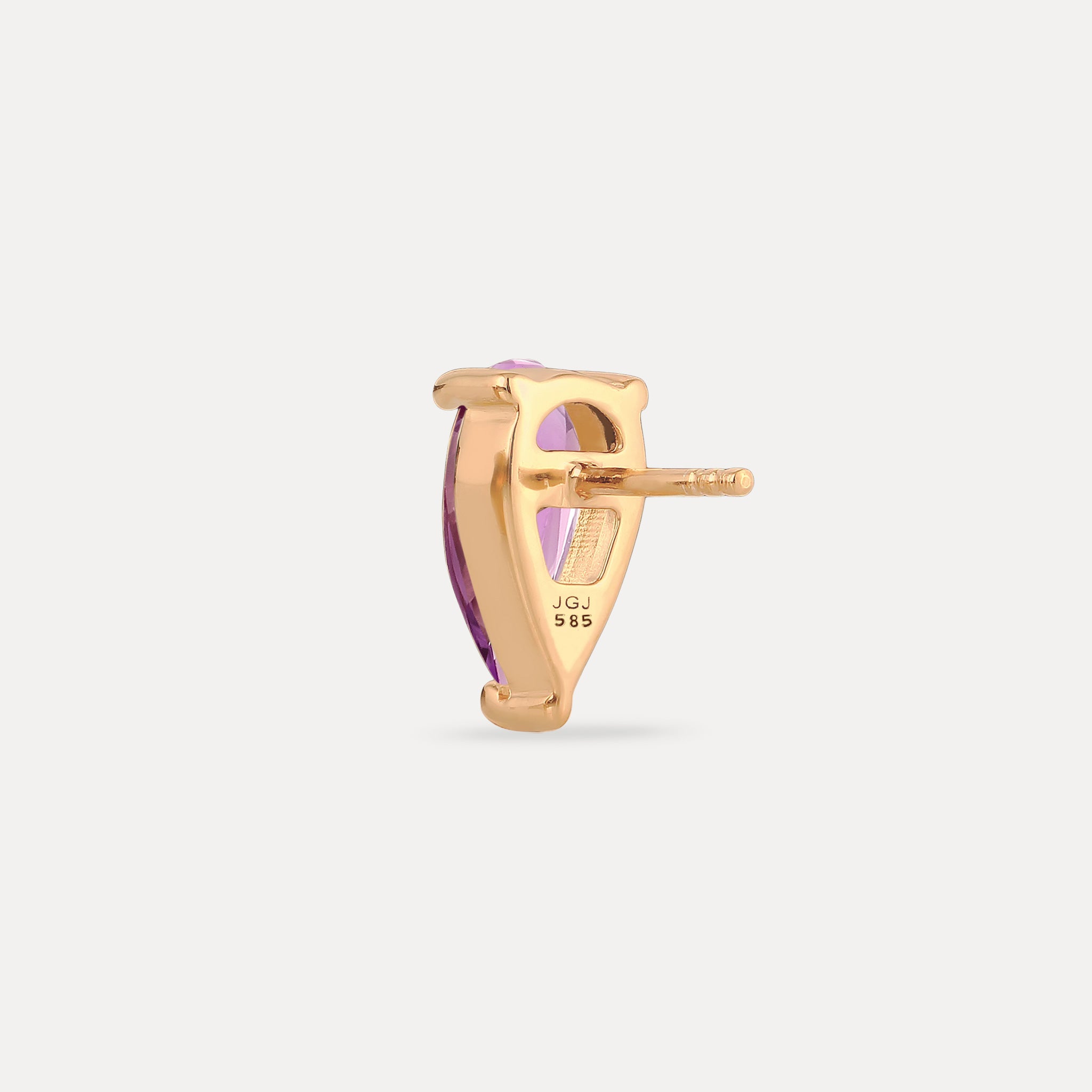 Amethyst Balance Drop Ohrstecker Ohrringe - Single | 585 Gold