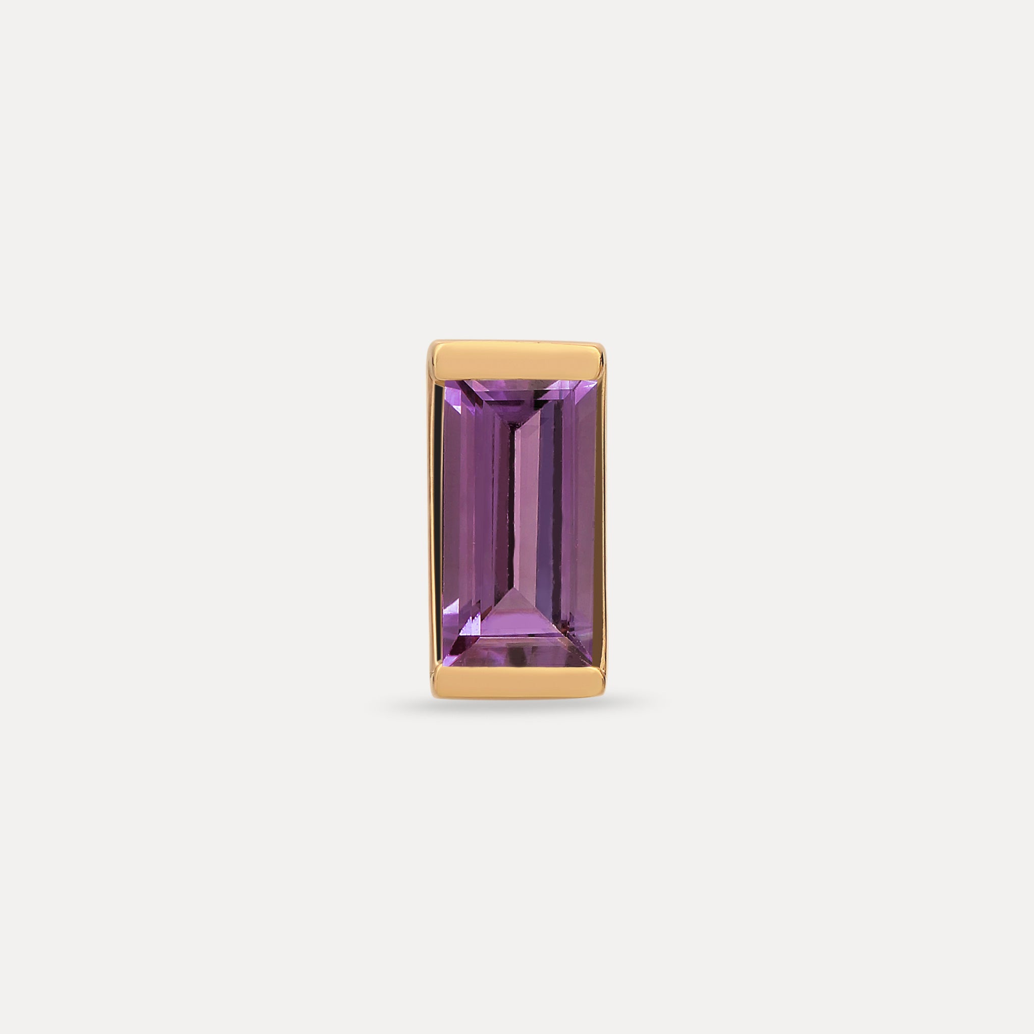 Amethyst Balance Baguette Ohrstecker Ohrringe - Single