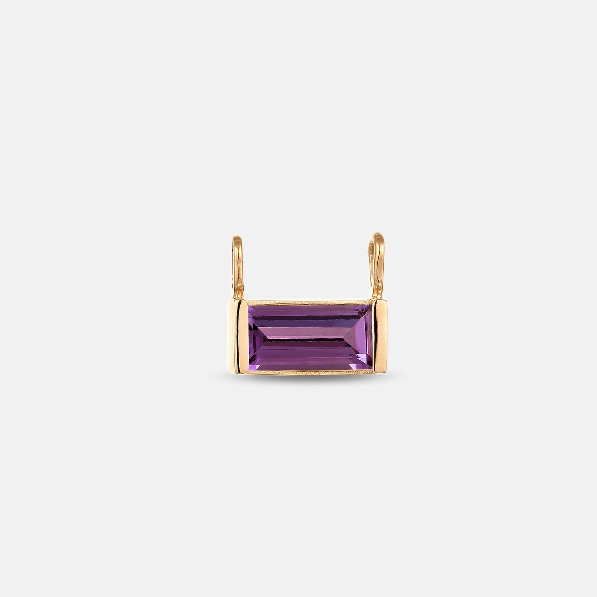 Amethyst Balance Baguette Anhänger | 585 Gold