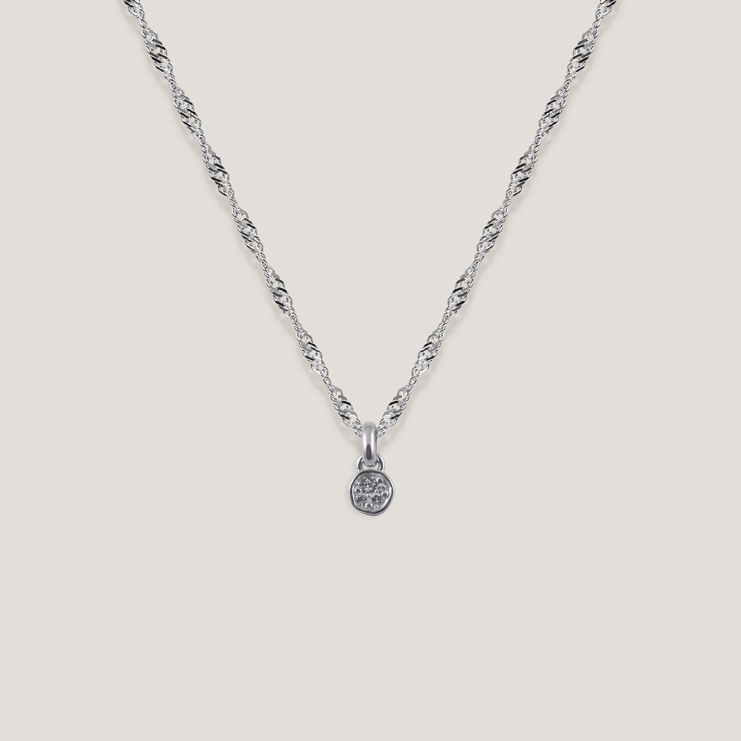 Weiße Kristalle Belong Pavé Kette