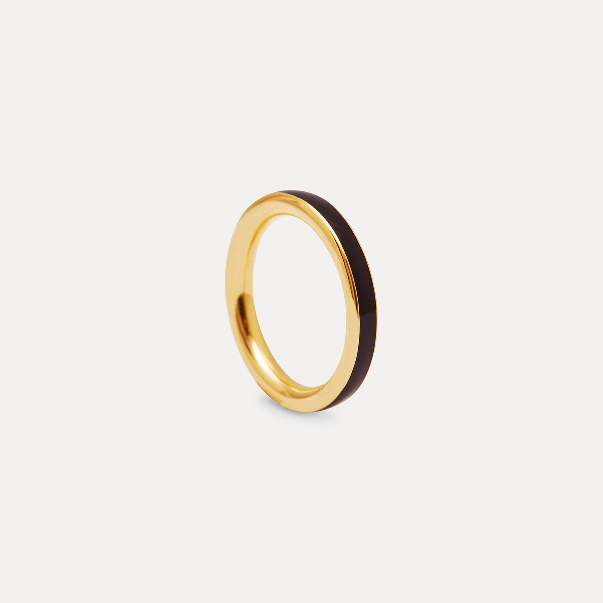 Schwarz Enamel Ring