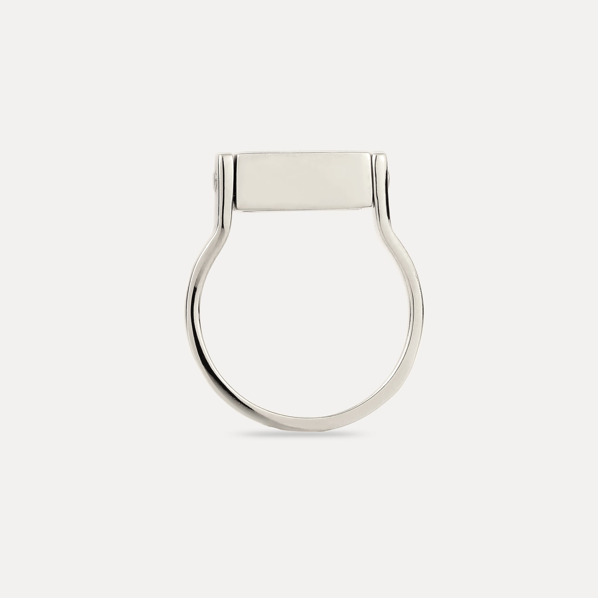 Saphir Engravable Brick Flip Ring