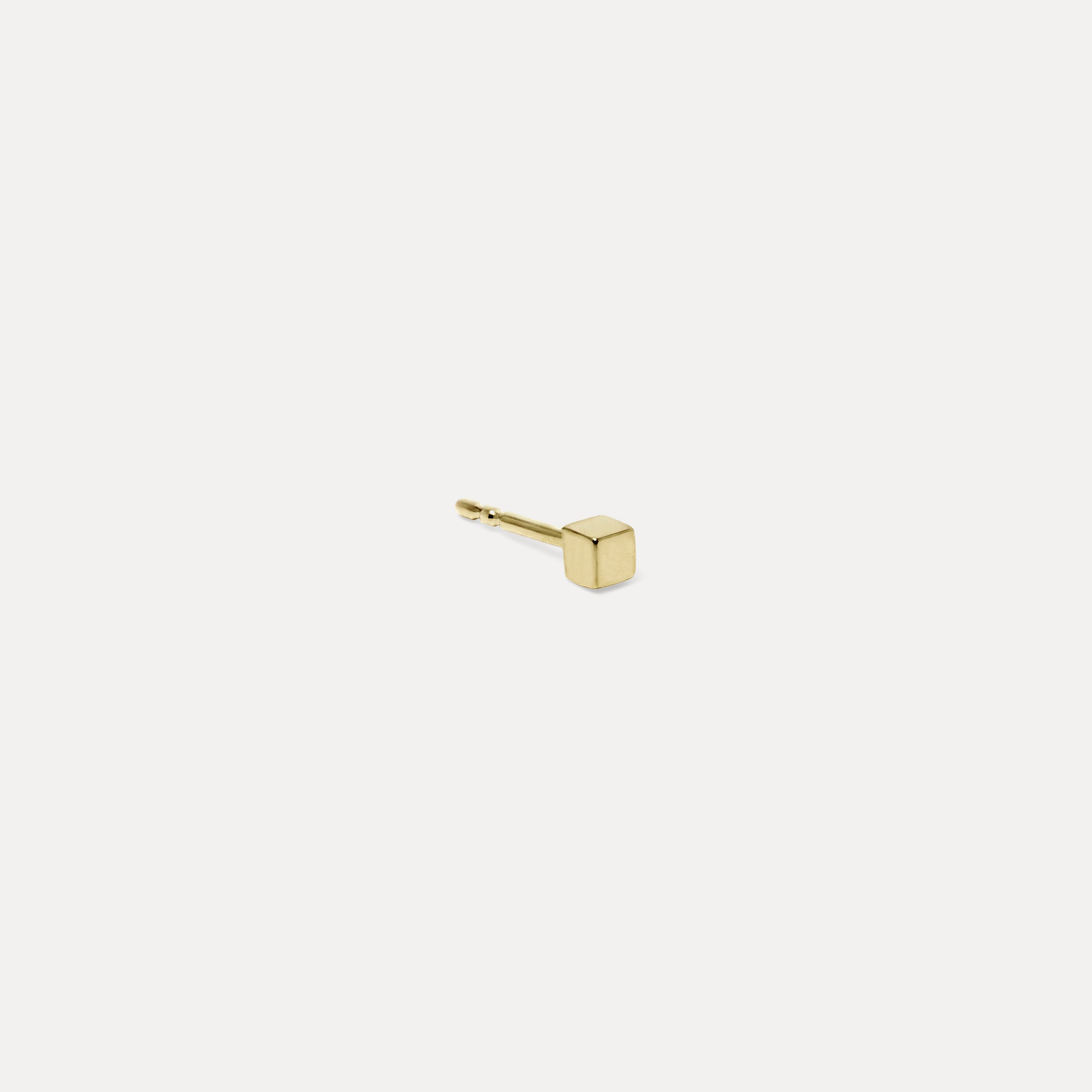 Cube Ohrstecker 14k Massivgold - Single