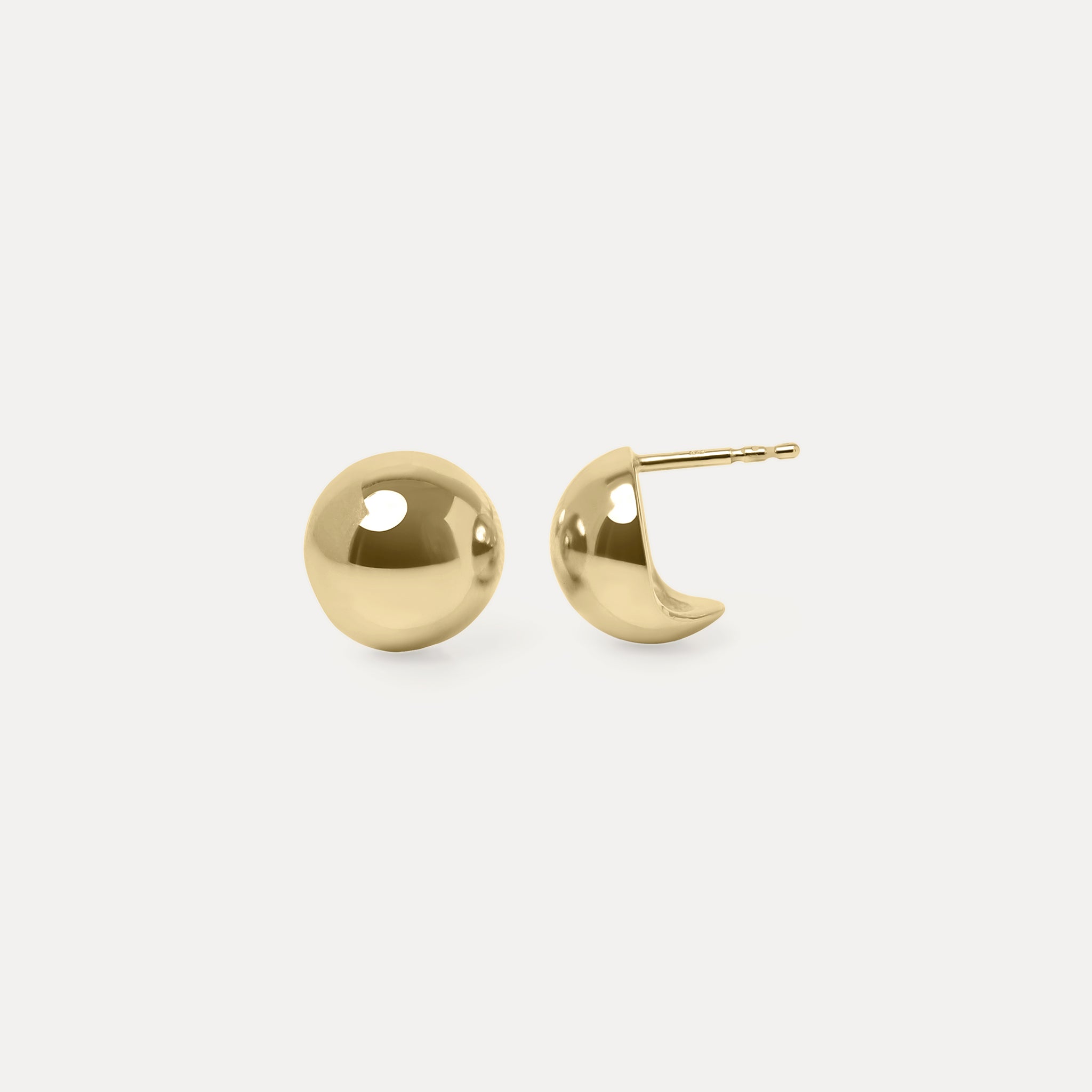 Dome Ohrstecker Ohrringe | 585 Gold