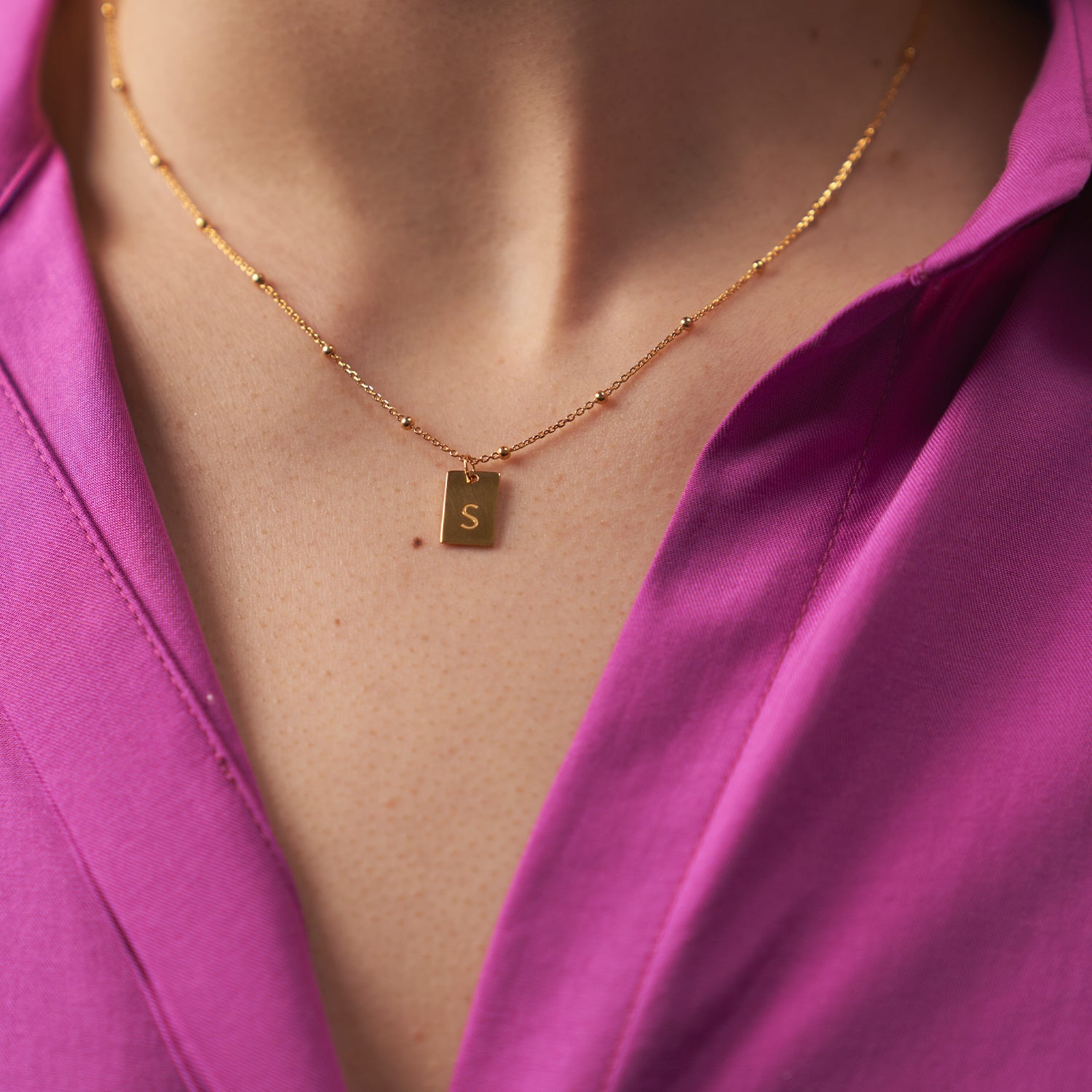 Edge Tag Anhänger | 585 Gold