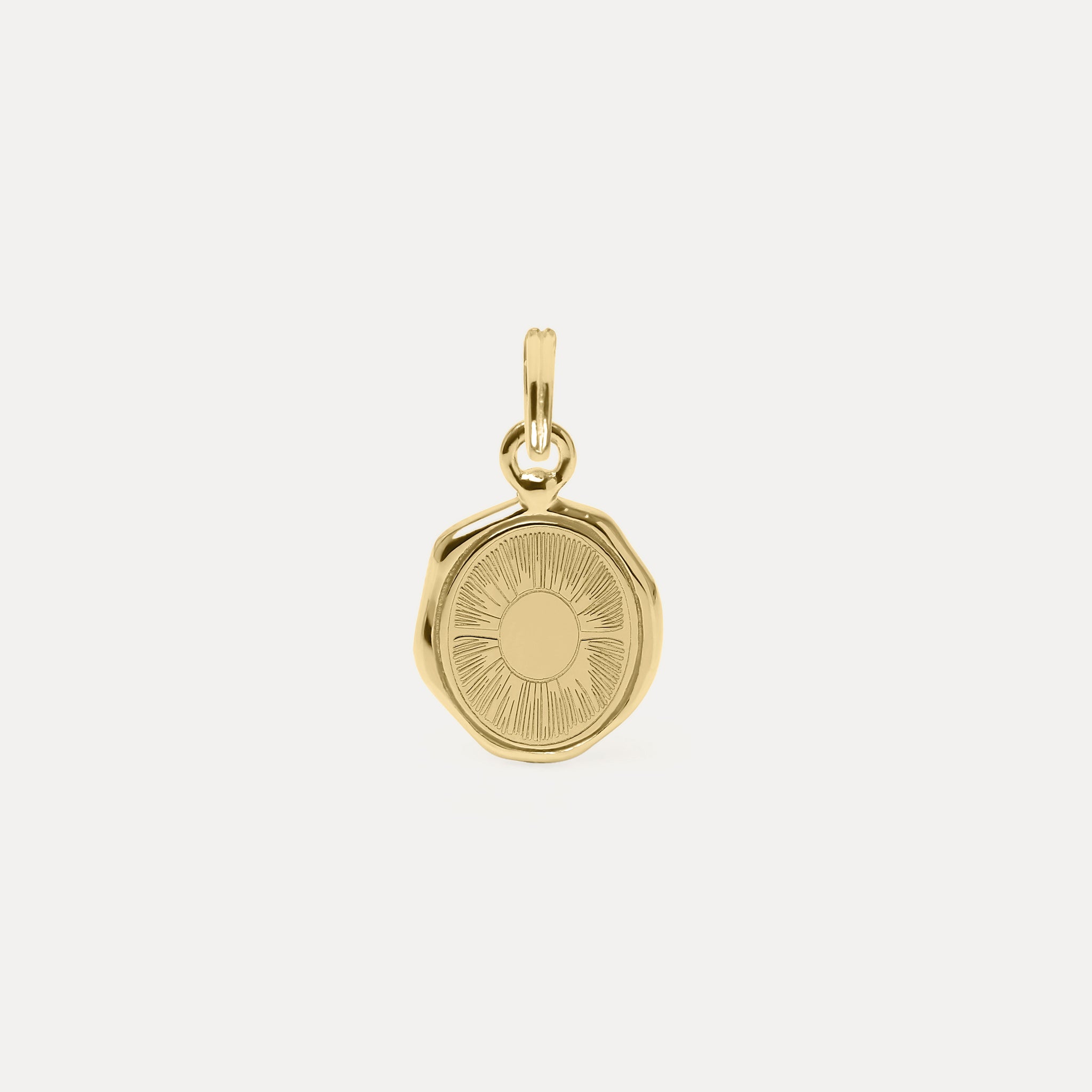 Sun Seal Anhänger 14k Massivgold