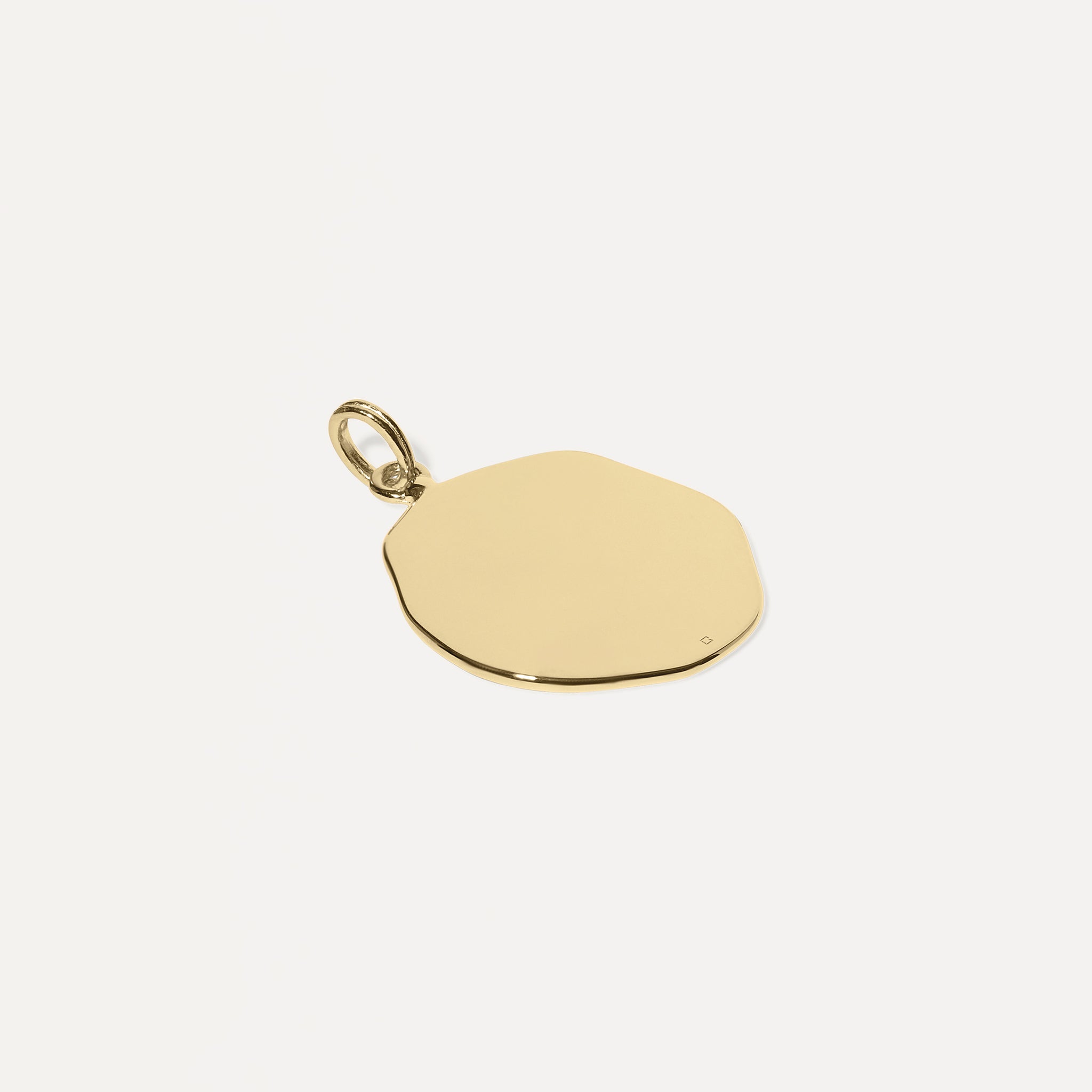 Engravable Large Seal Kette 14k Massivgold