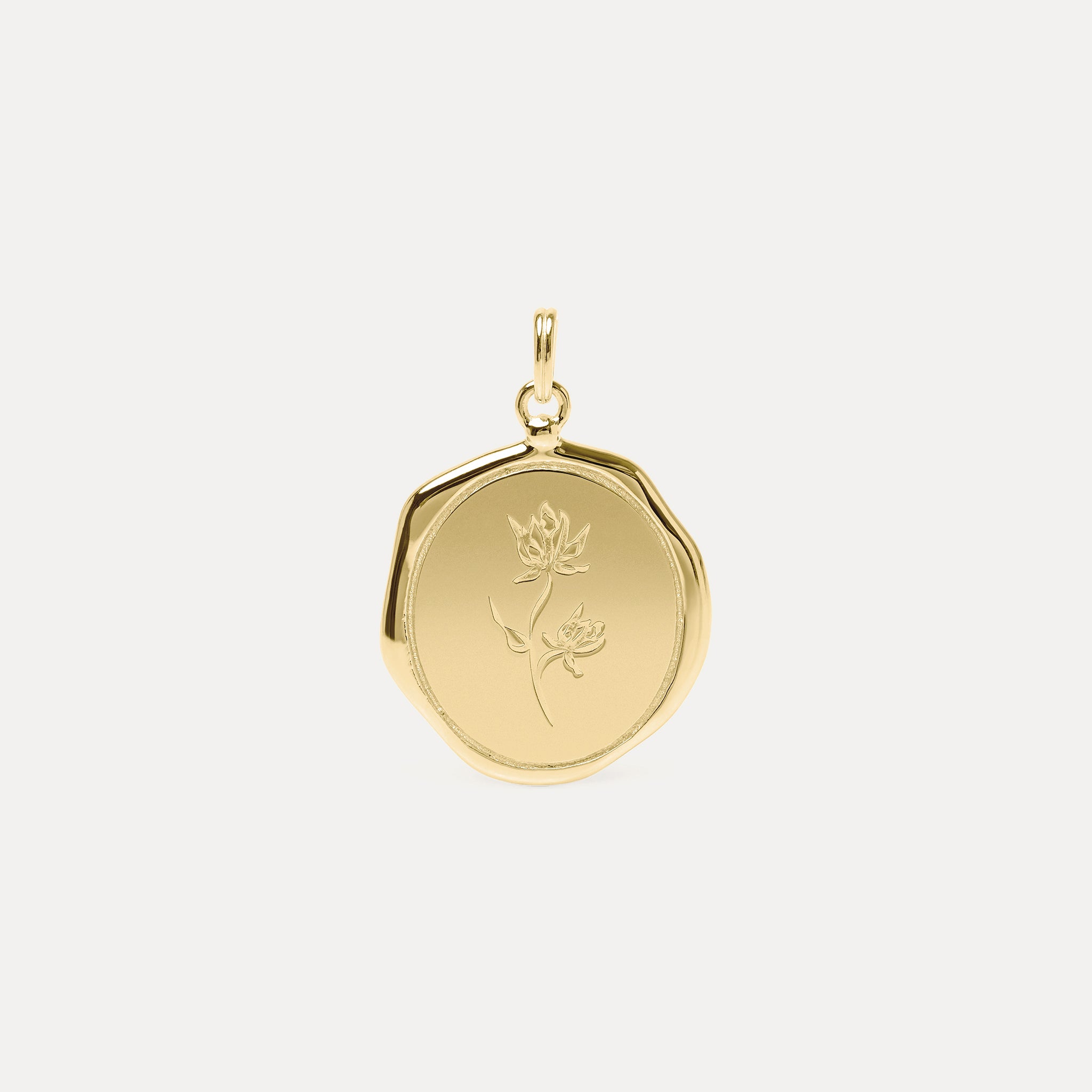 Floral Large Seal Kette | 585 Gold