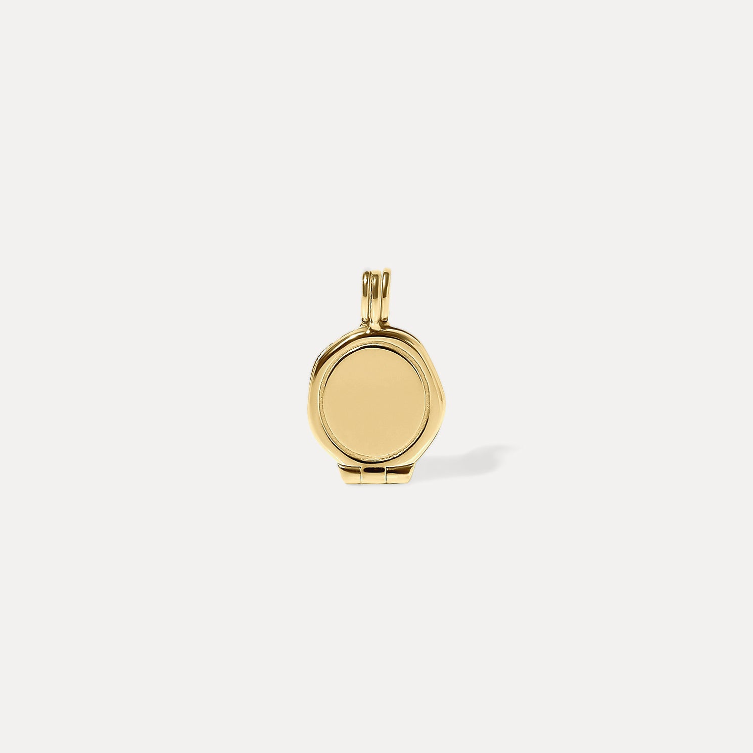 Engravable Seal Medaillon Anhänger | 585 Gold