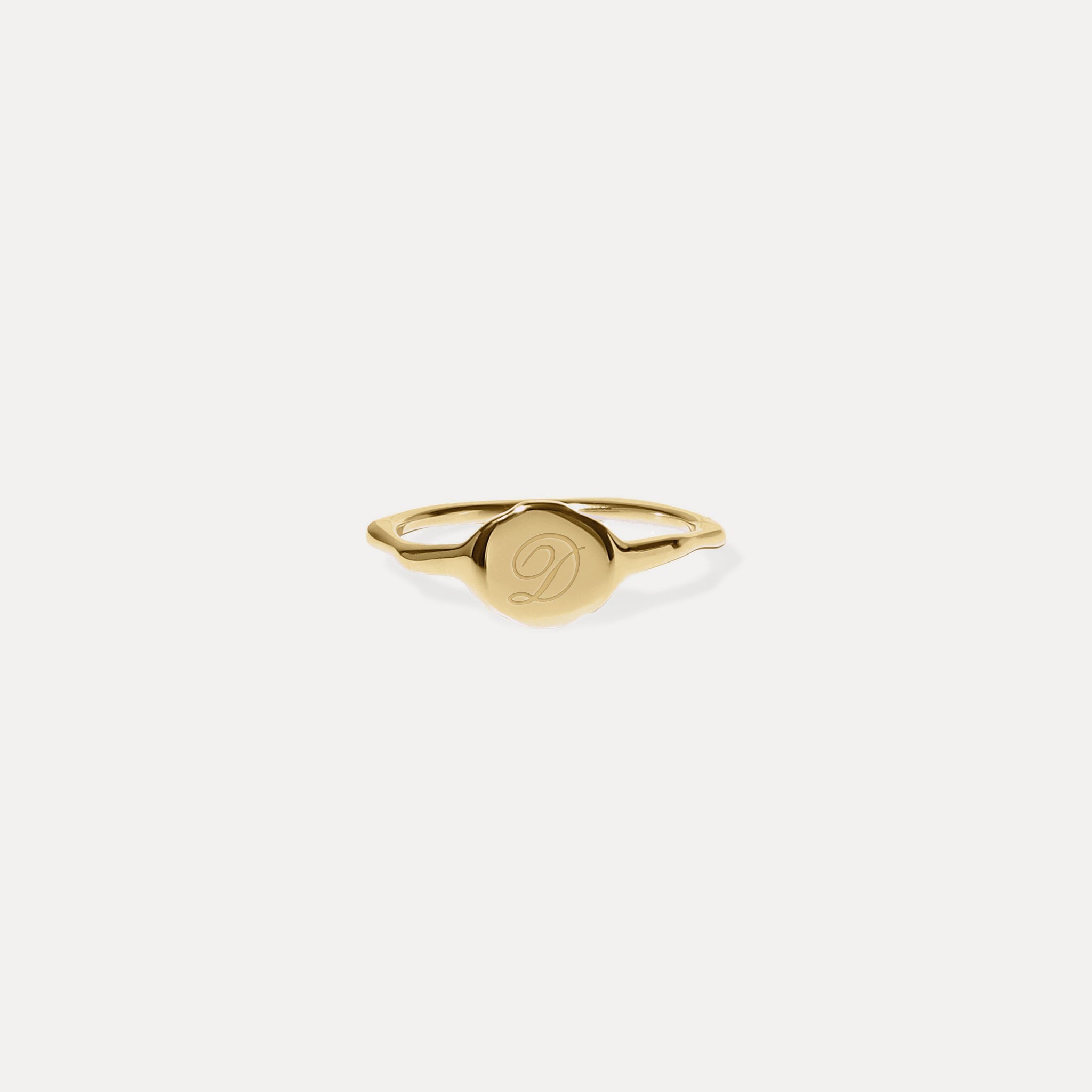 Engravable Fluid Siegelring | 585 Gold - Hochglanz