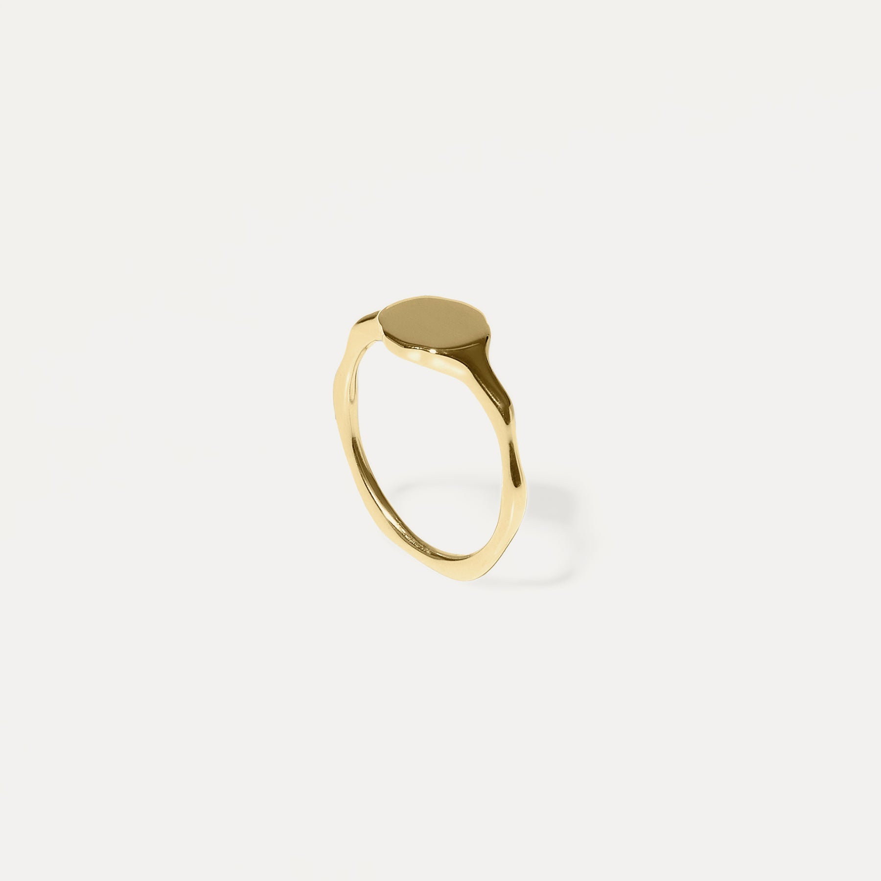 Engravable Fluid Siegelring | 585 Gold - Hochglanz