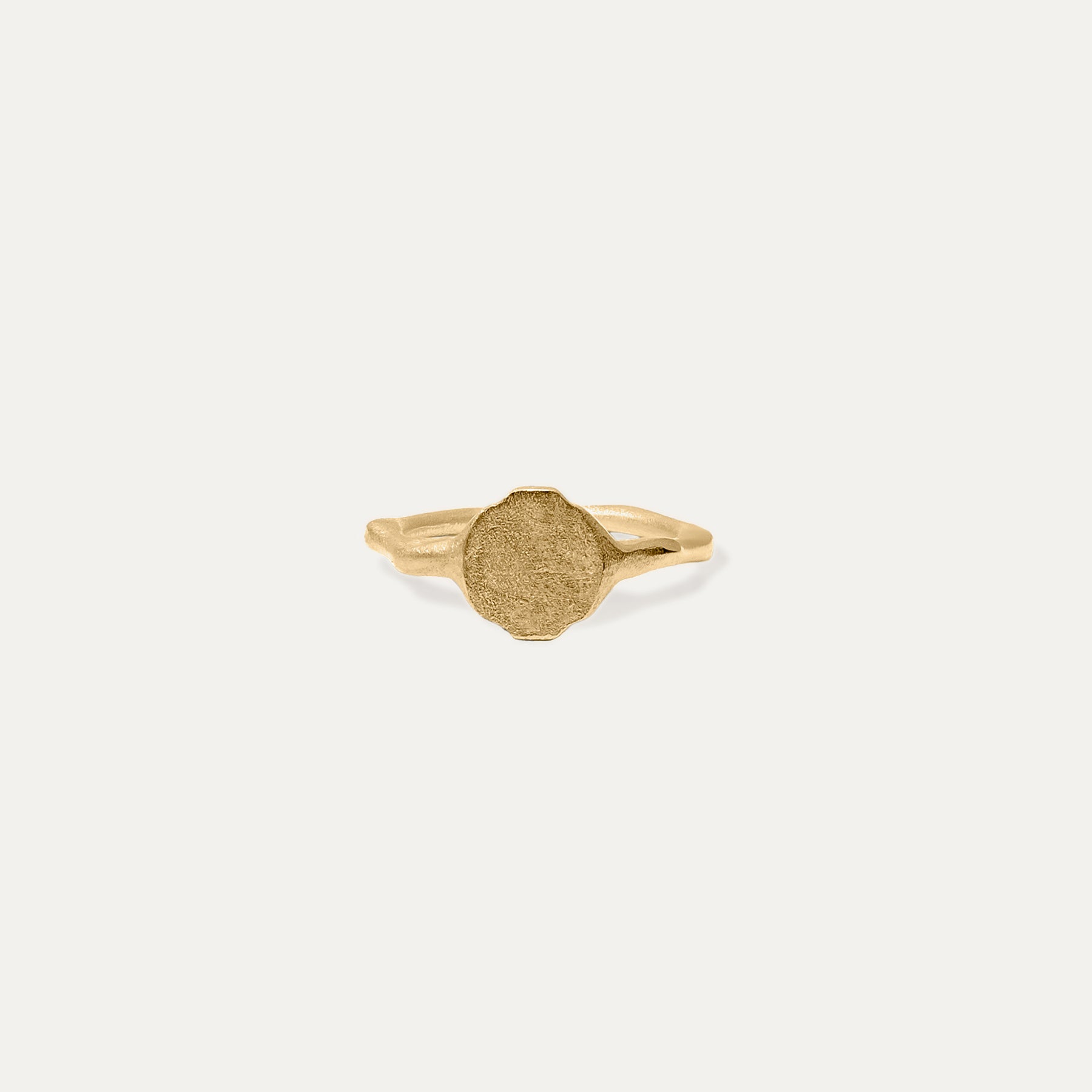 Fluid Siegelring Matte 14k Massivgold