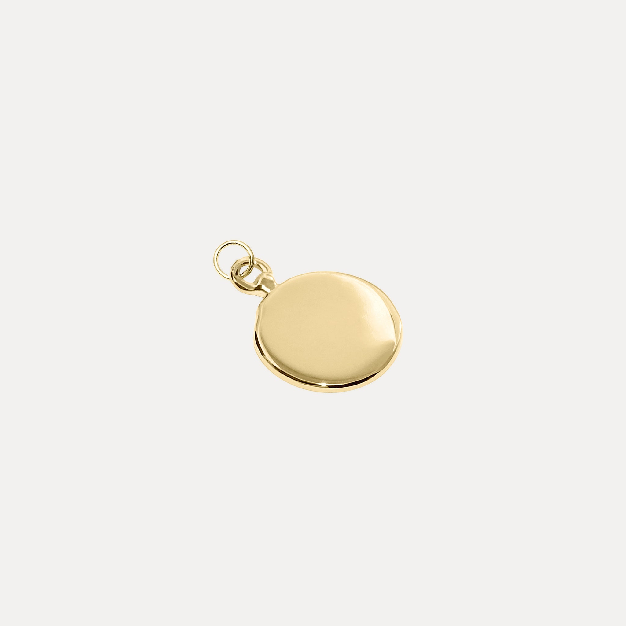 Engravable Fluid Medallion Anhänger | 585 Gold - Hochglanz