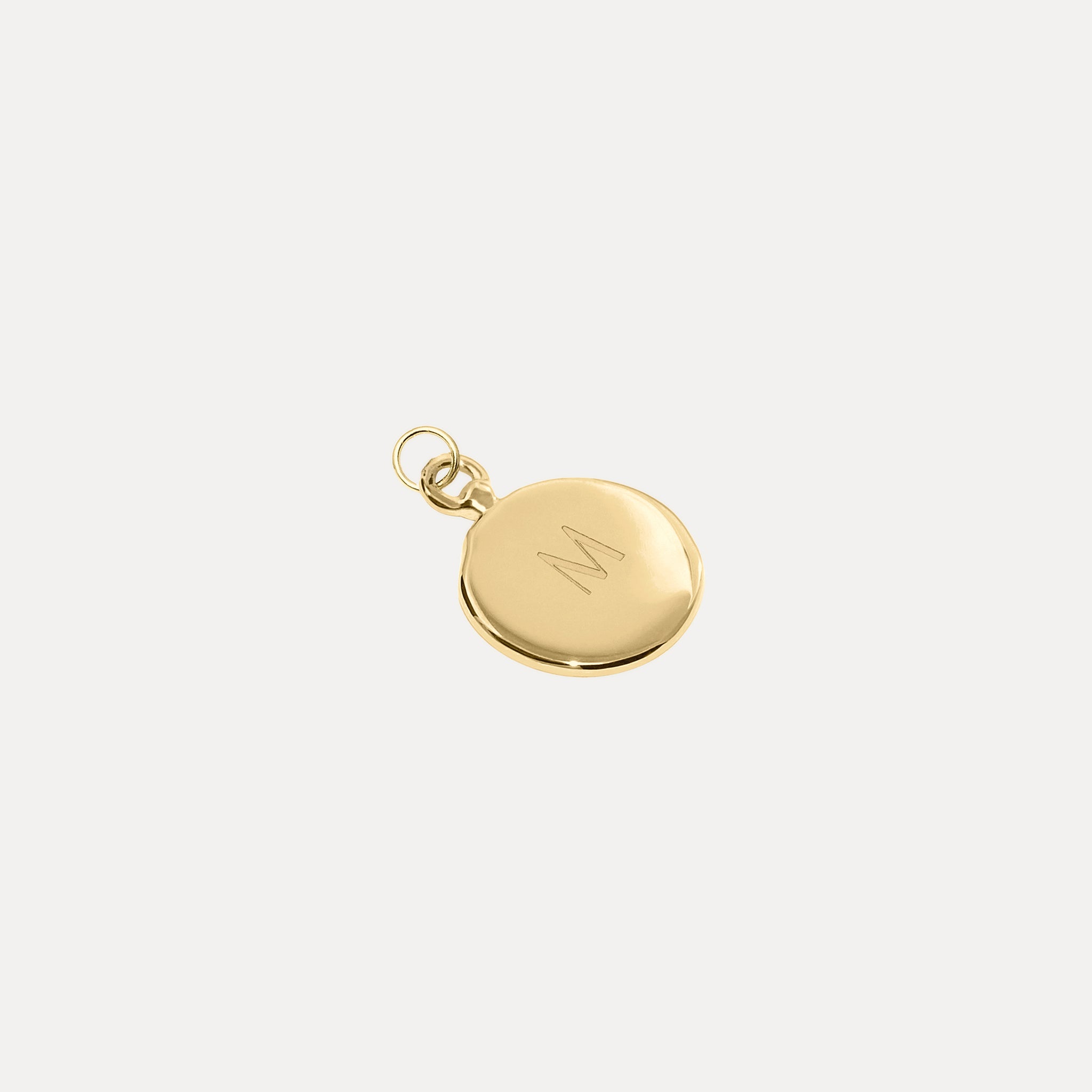 Engravable Fluid Medallion Anhänger | 585 Gold - Hochglanz