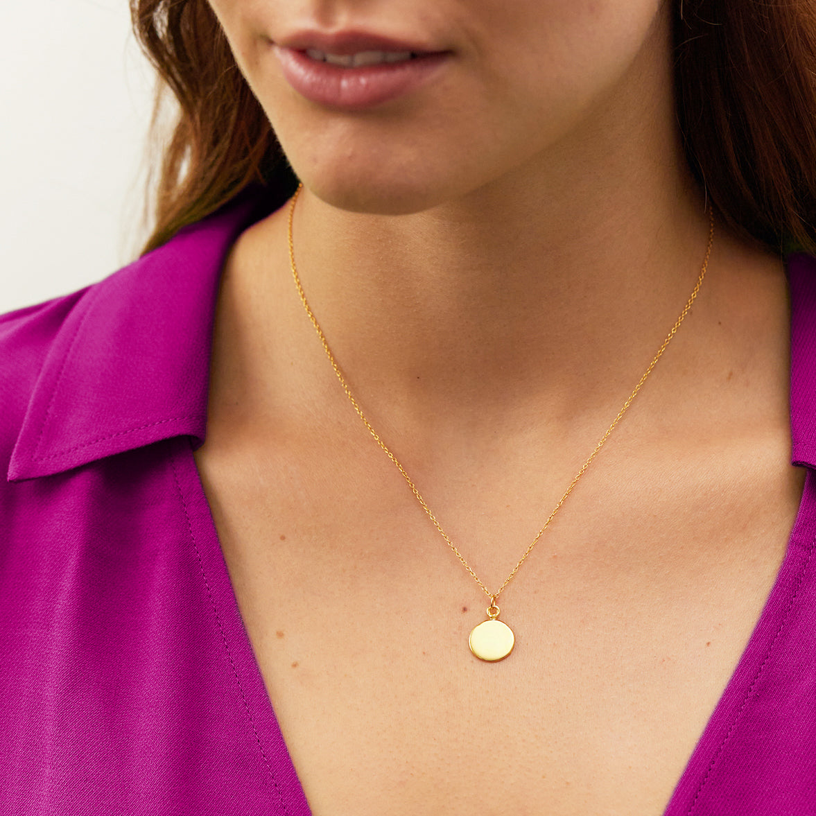 Fluid Medallion Anhänger | 585 Gold - Hochglanz