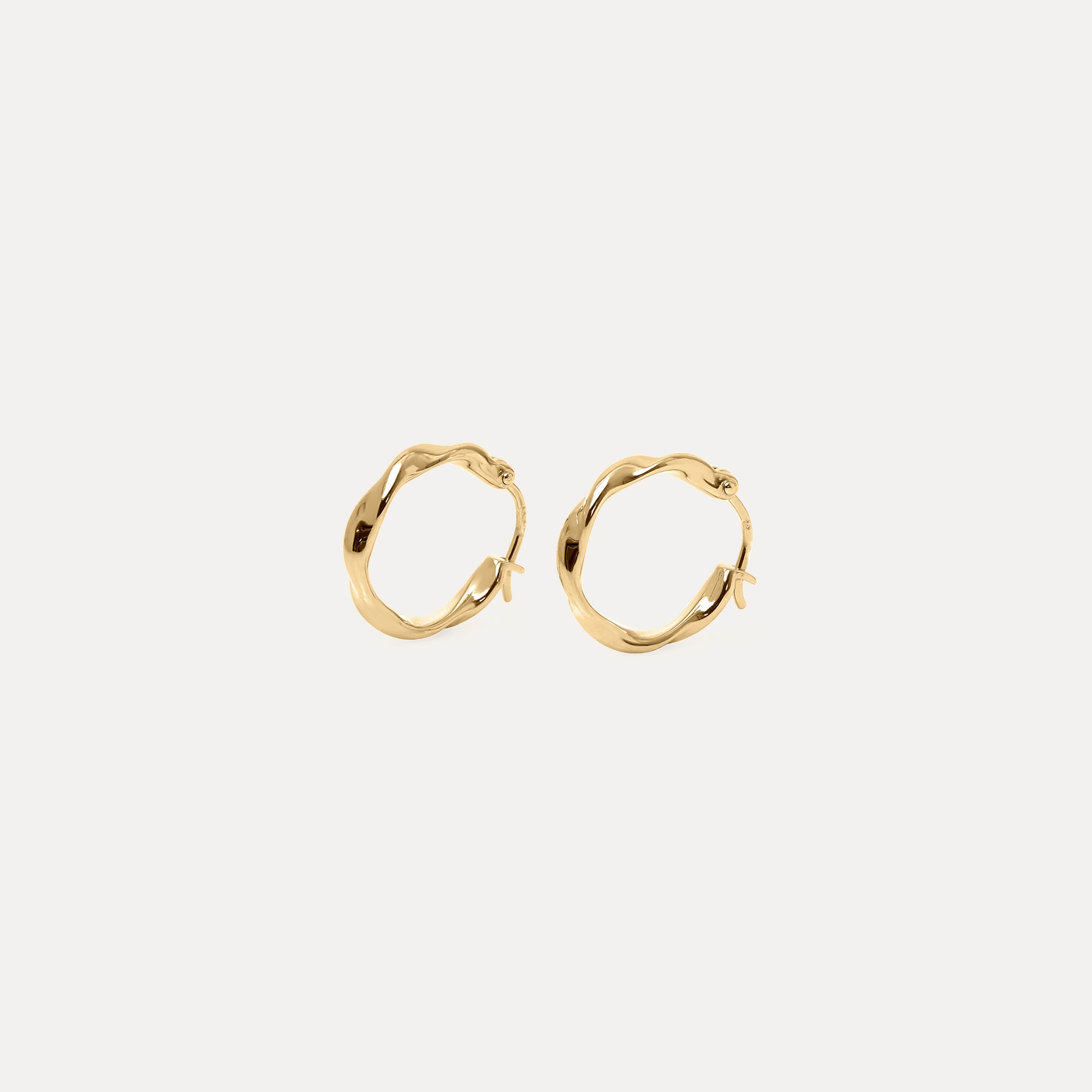 Flux Mini Creolen Ohrringe | 585 Gold