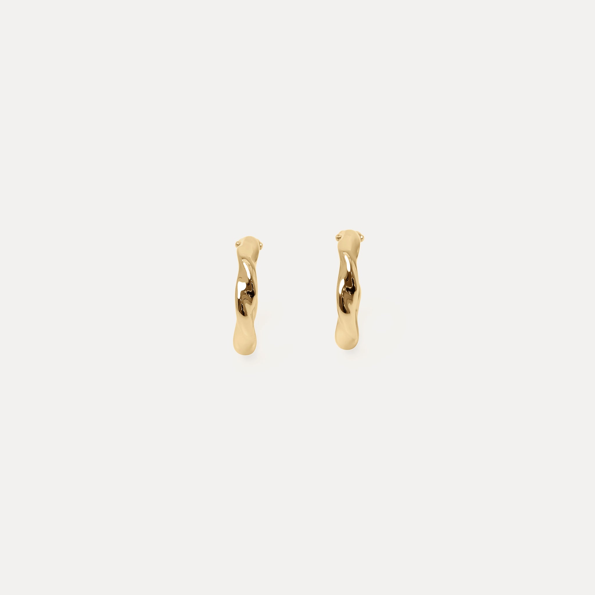 Flux Mini Creolen Ohrringe | 585 Gold