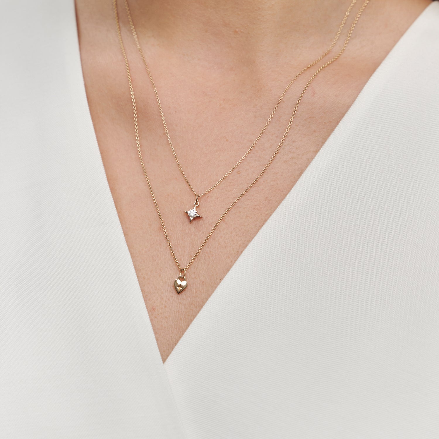 Diamant Stella Star Kette | 585 Gold