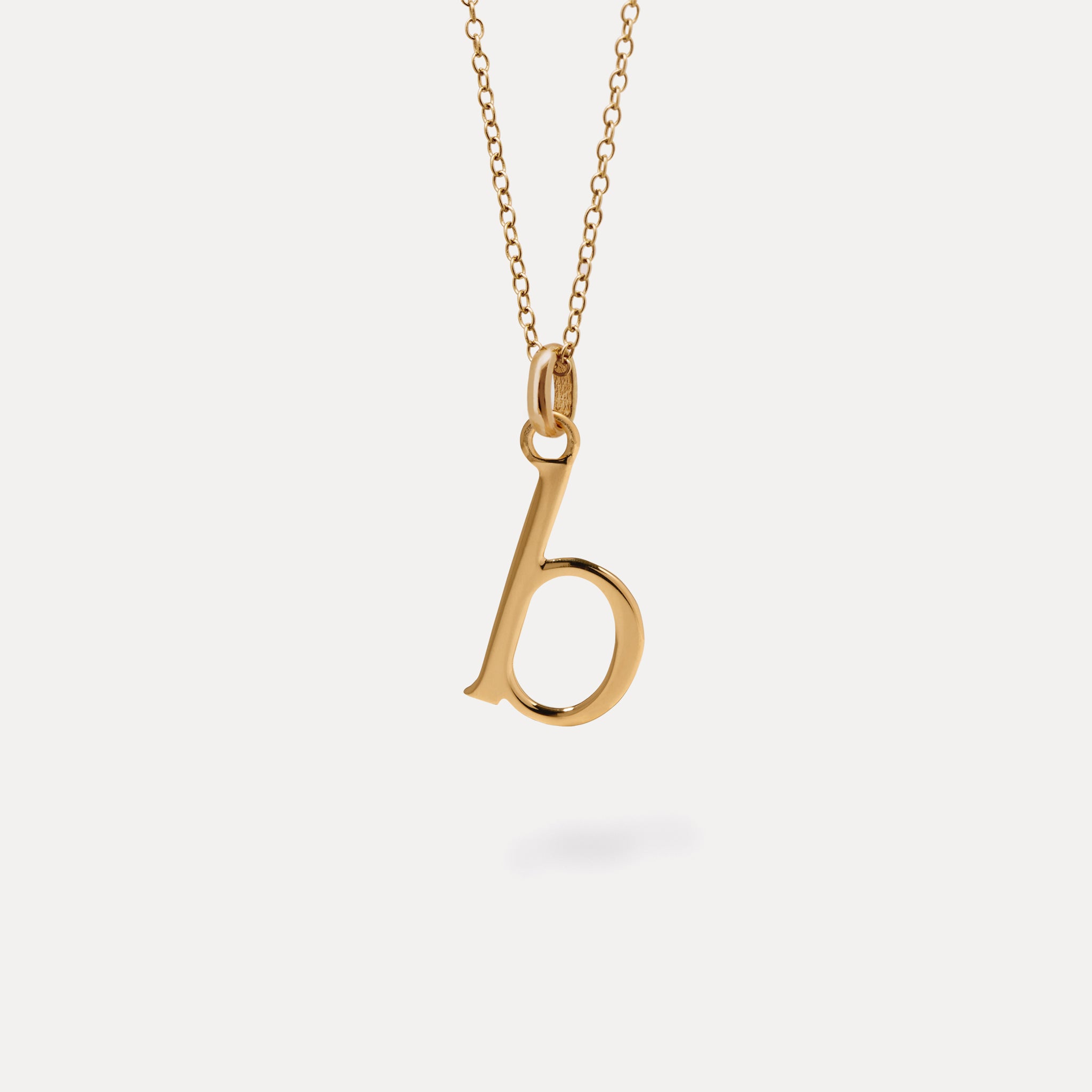 Initial mit Ankerkette 24k Gold Vermeil