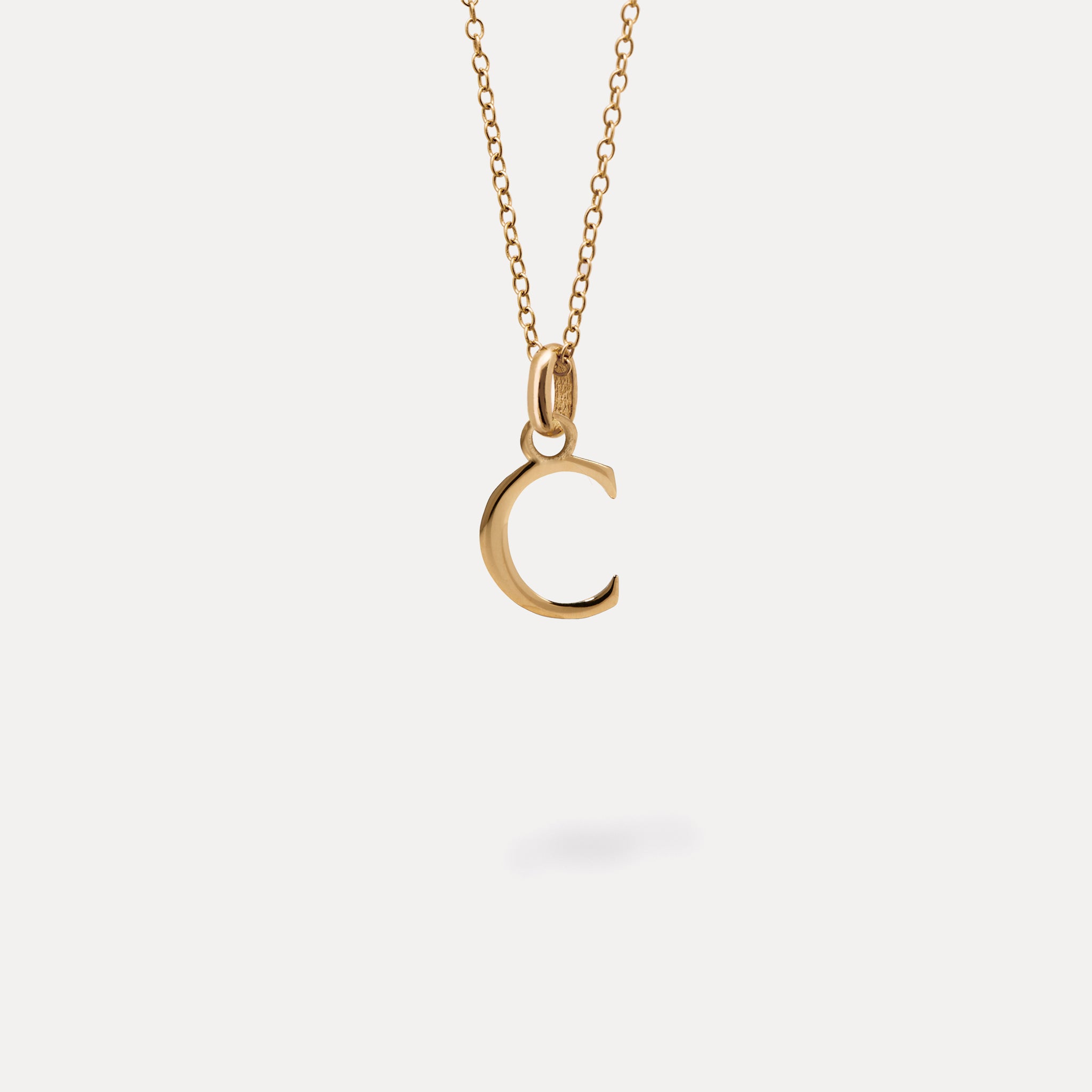 Initial mit Ankerkette 24k Gold Vermeil