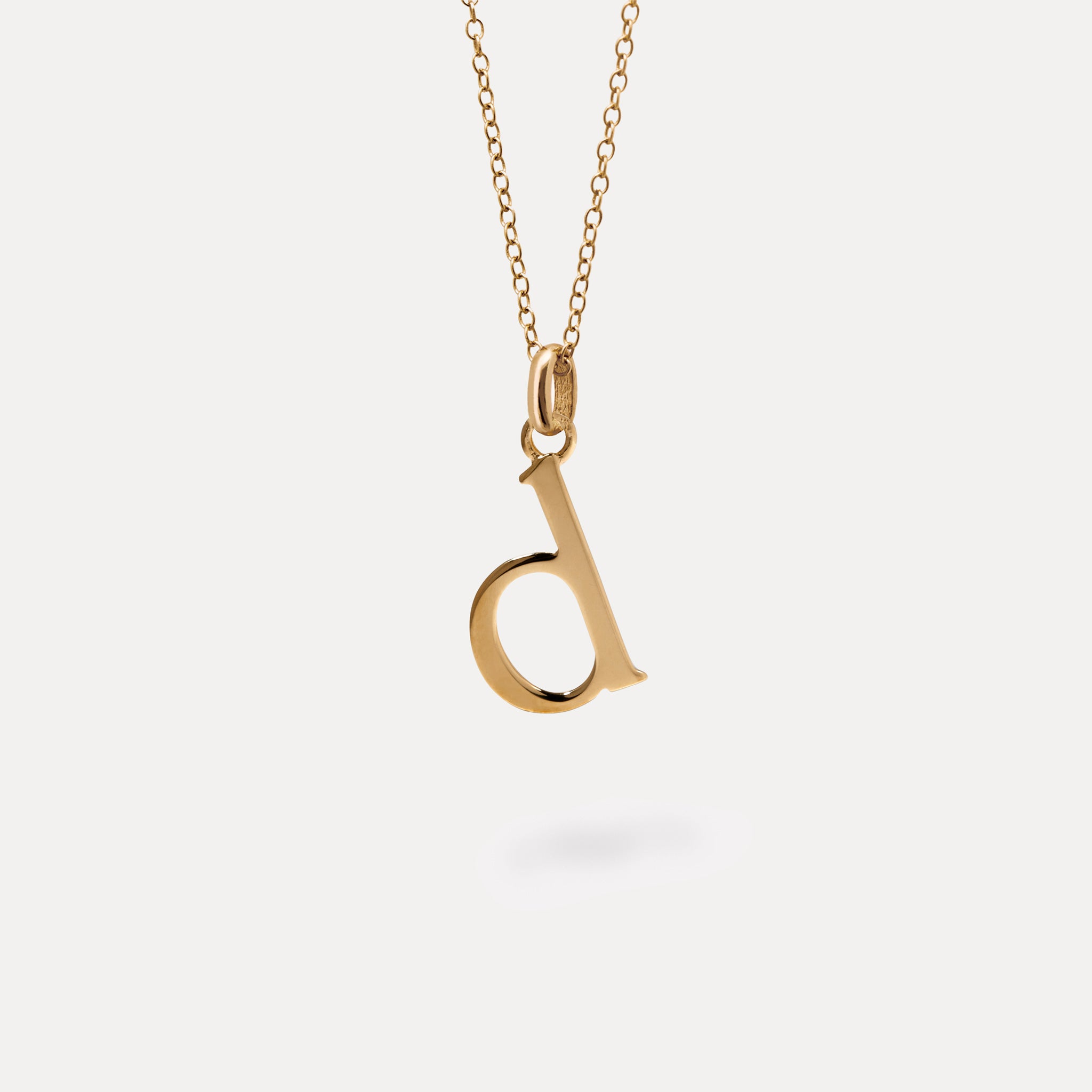 Initial mit Ankerkette 24k Gold Vermeil