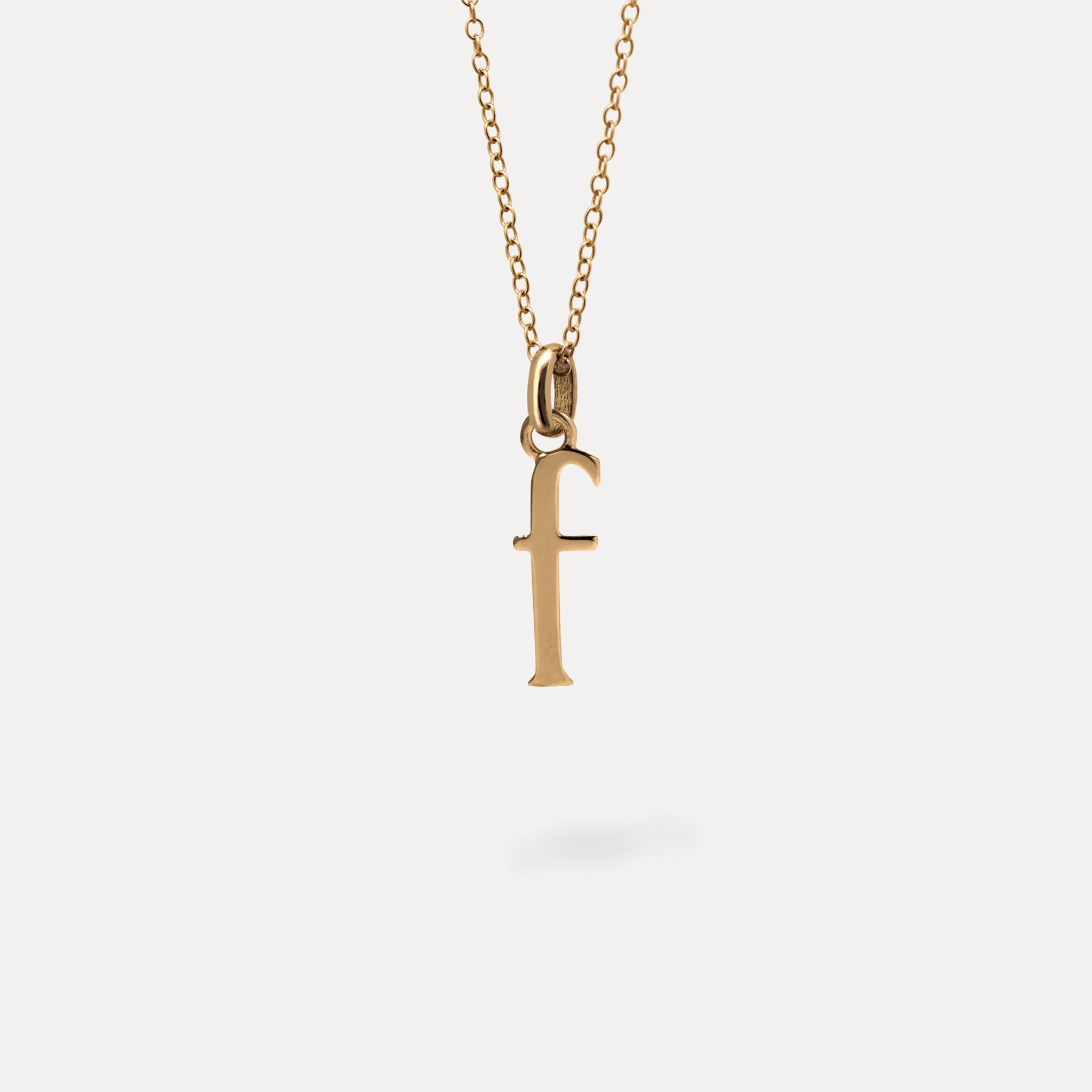 Initial mit Ankerkette 24k Gold Vermeil