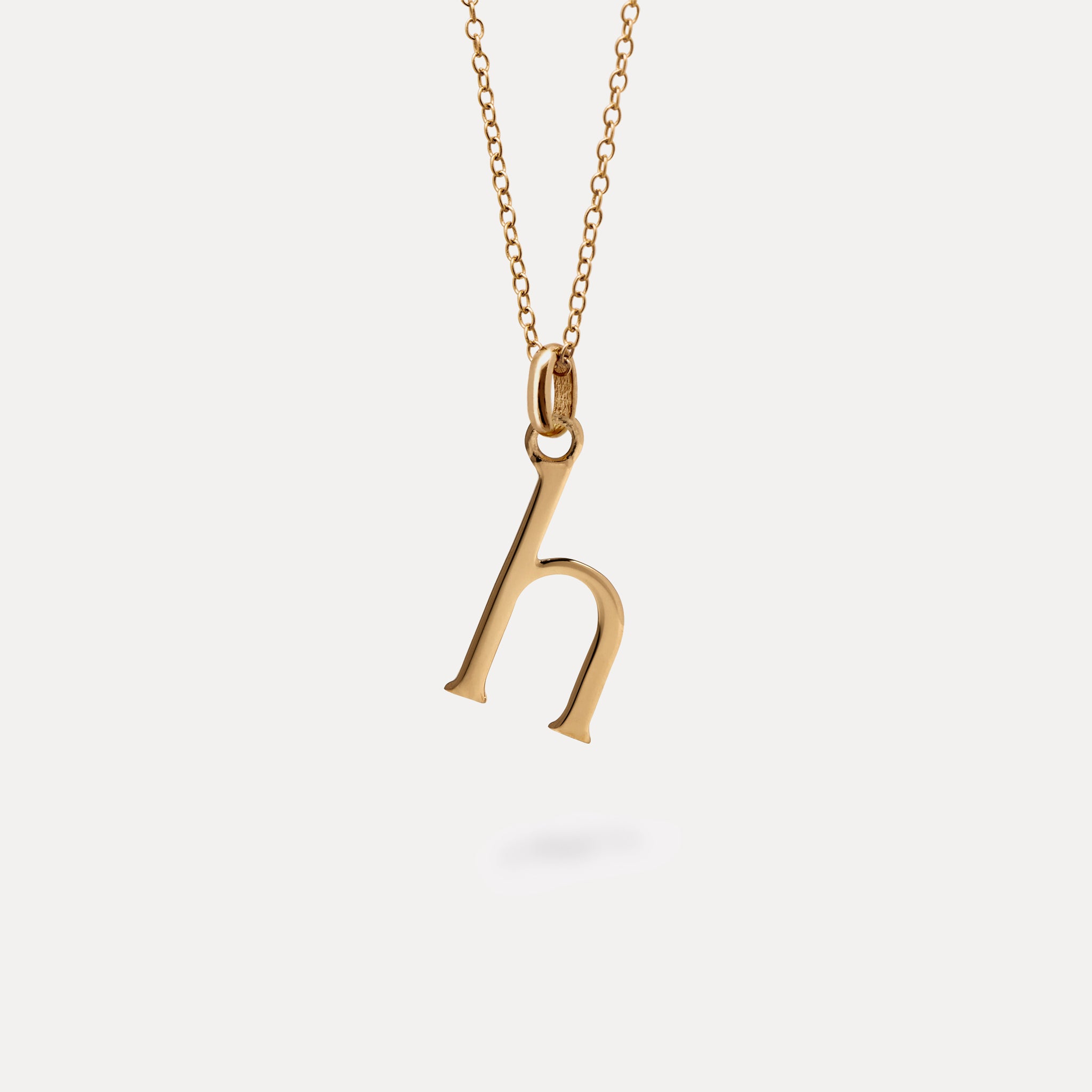 Initial mit Ankerkette 24k Gold Vermeil