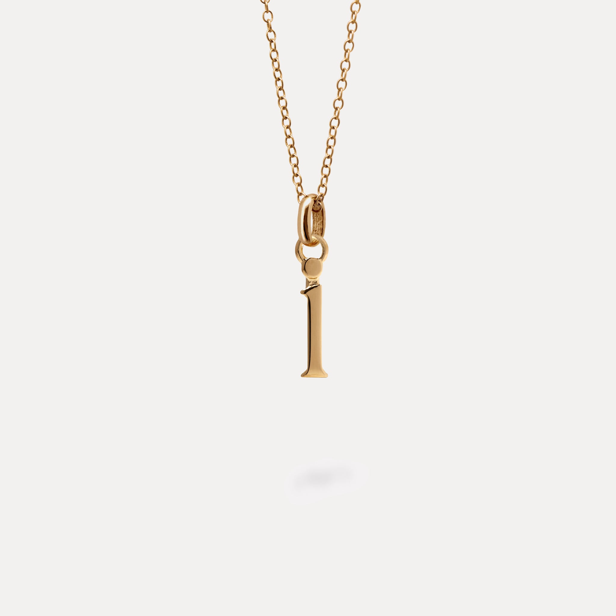 Initial mit Ankerkette 24k Gold Vermeil