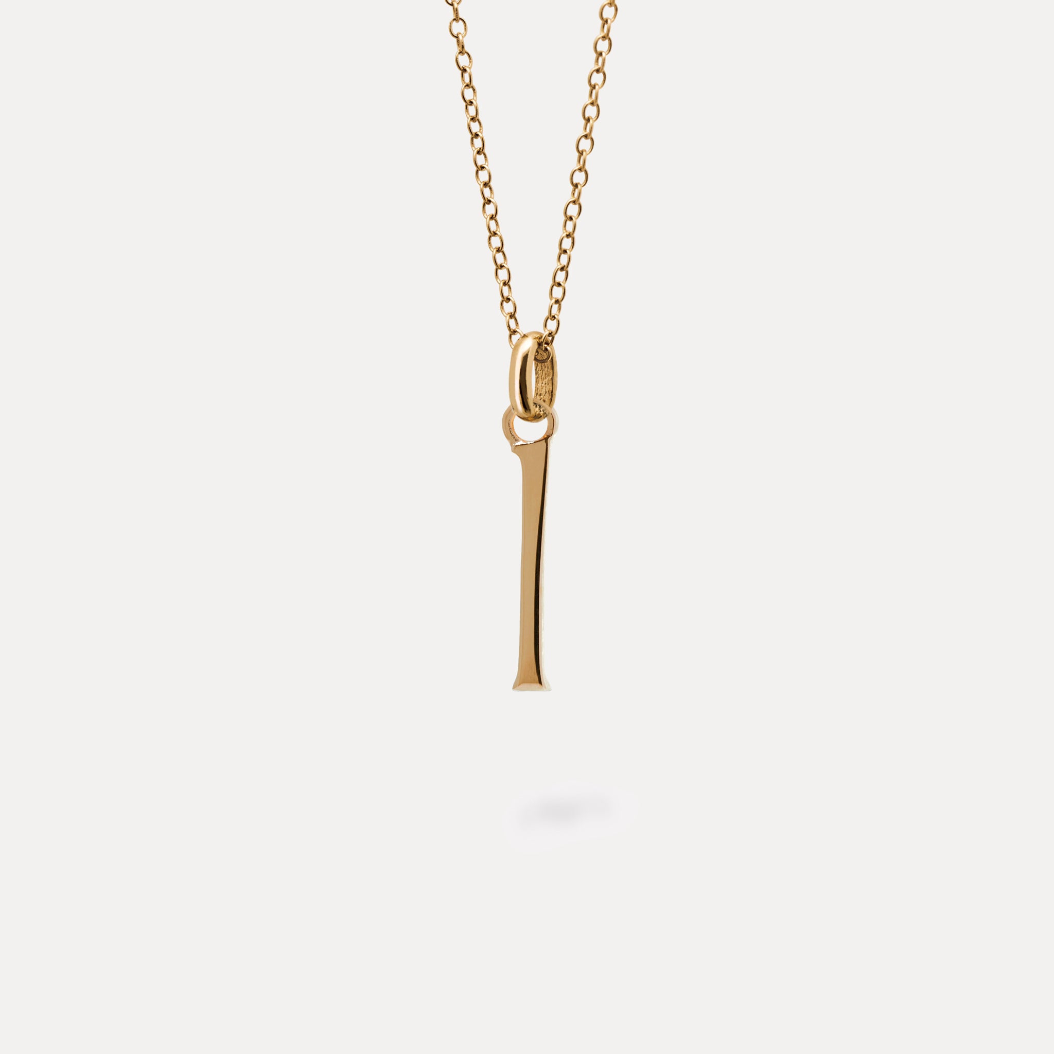 Initial mit Ankerkette 24k Gold Vermeil