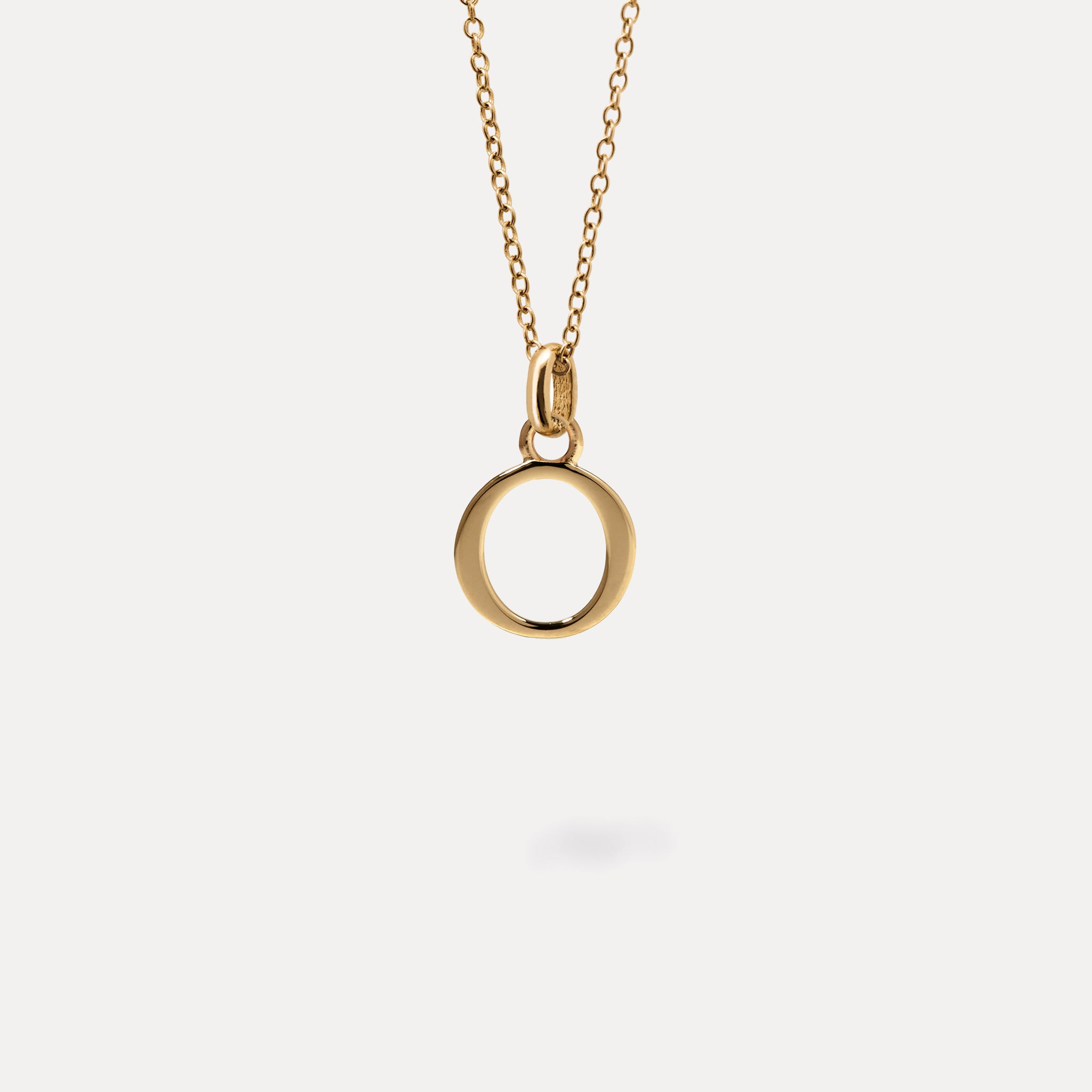 Initial mit Ankerkette 24k Gold Vermeil